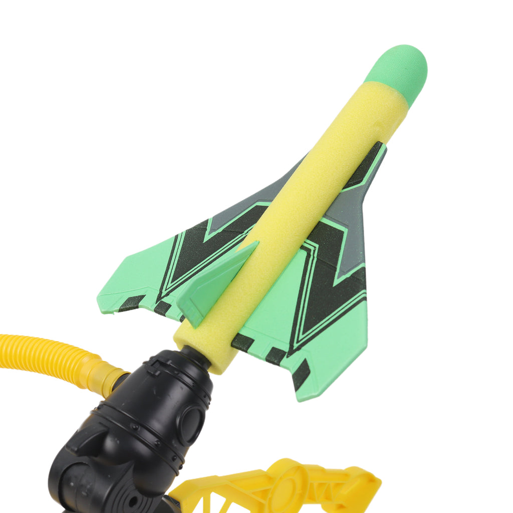 6pcs Foam Rocket Launcher Toy Kids Outdoor Garden Game with Rockets & Planes