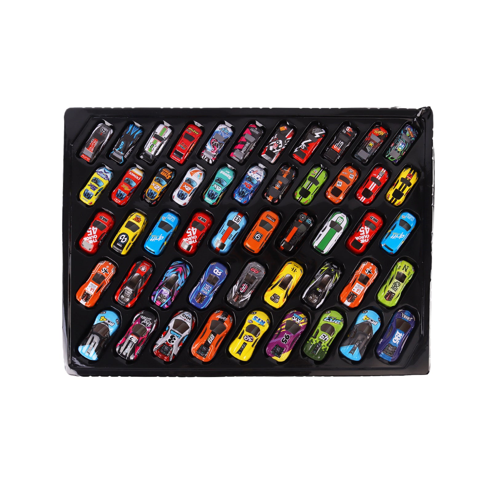 50 Pcs Metal Pull Back Racing Cars Die Cast Toy Set Mini Cars With Play Mat