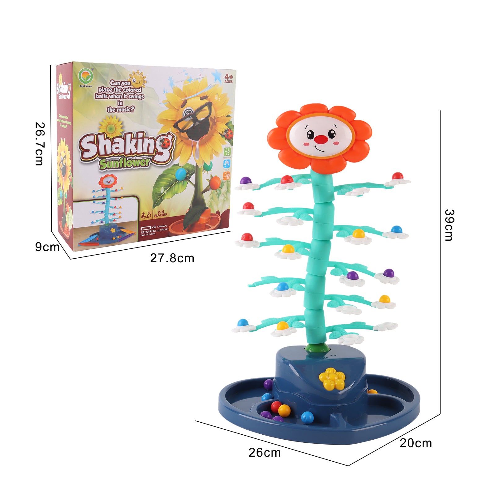 Electronic Shaking Sunflower Interactive Game Toy Race Musical Swing Family Kids