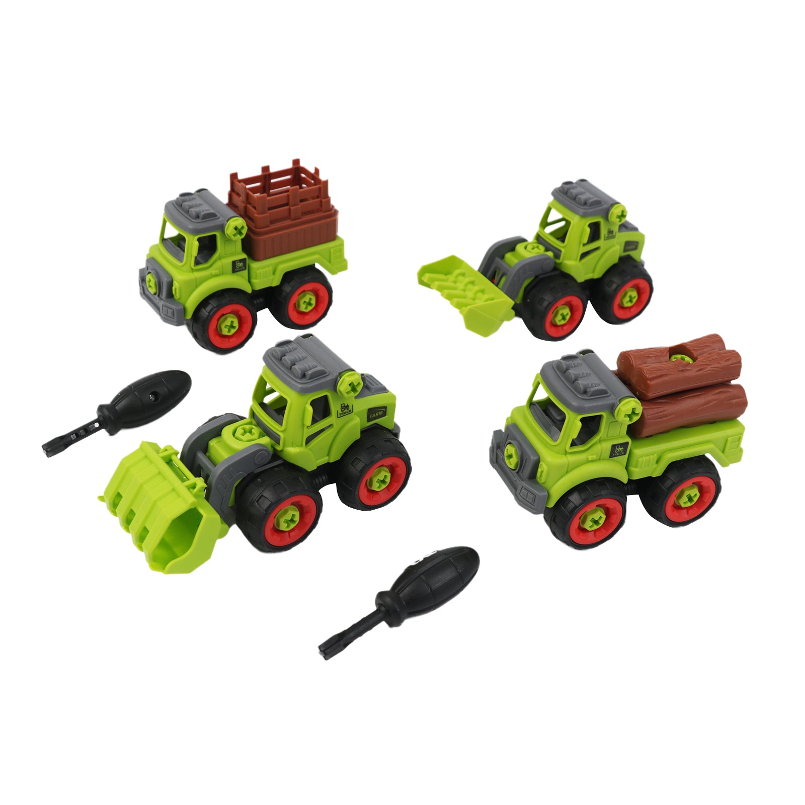Kids Educational DIY Assembly Construction Trucks Toy Screwdriver 20 Pcs Set