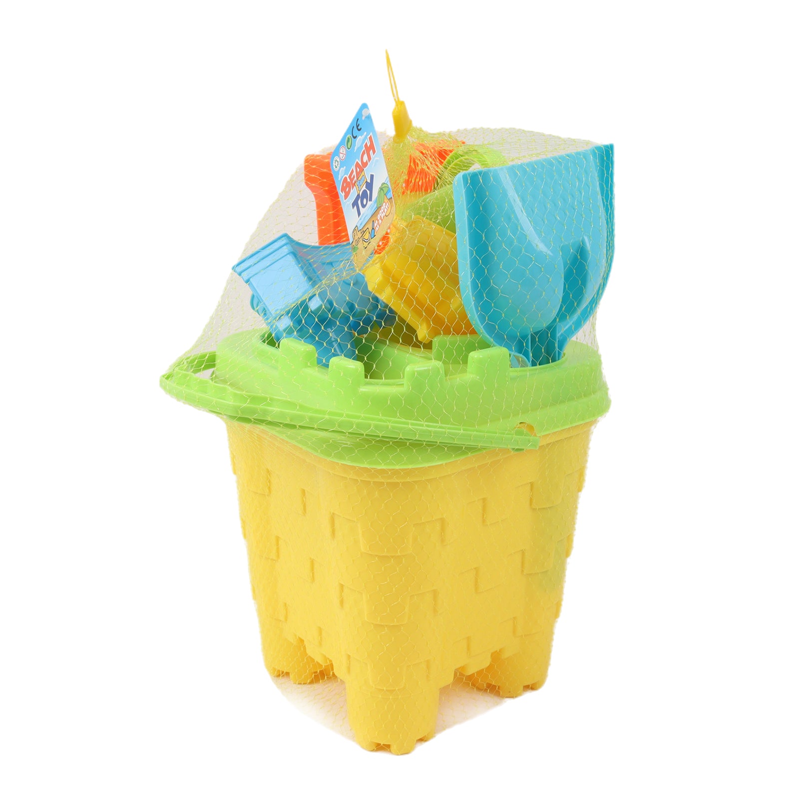 Kids Sand Bucket Beach Play Set Sandpit Outdoor Toys Rake Spade Moulds 7 Pieces