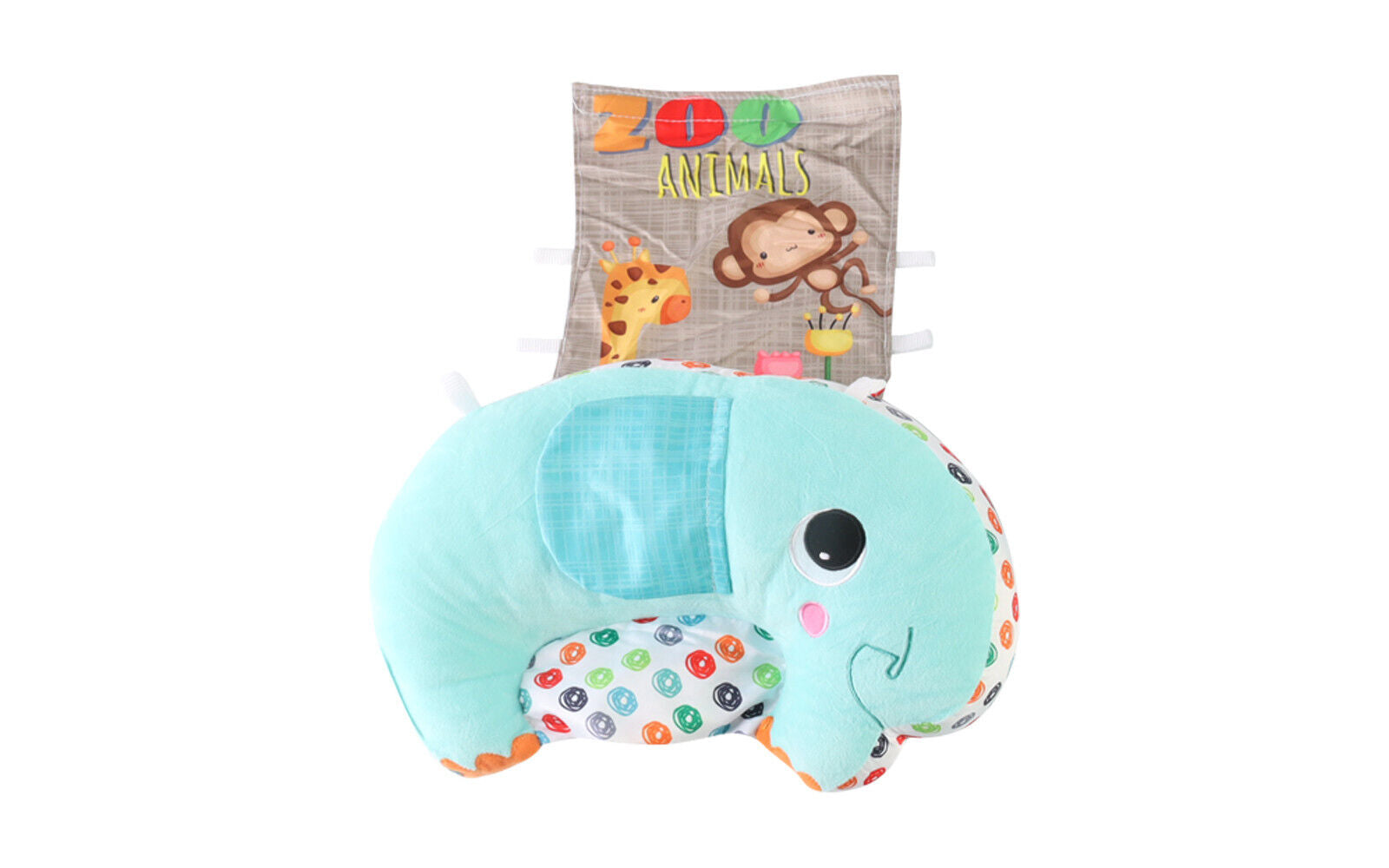 5-1 Baby Tummy Time Pillow Comfort For Nursing Sit Play Sensory Rattle Toys