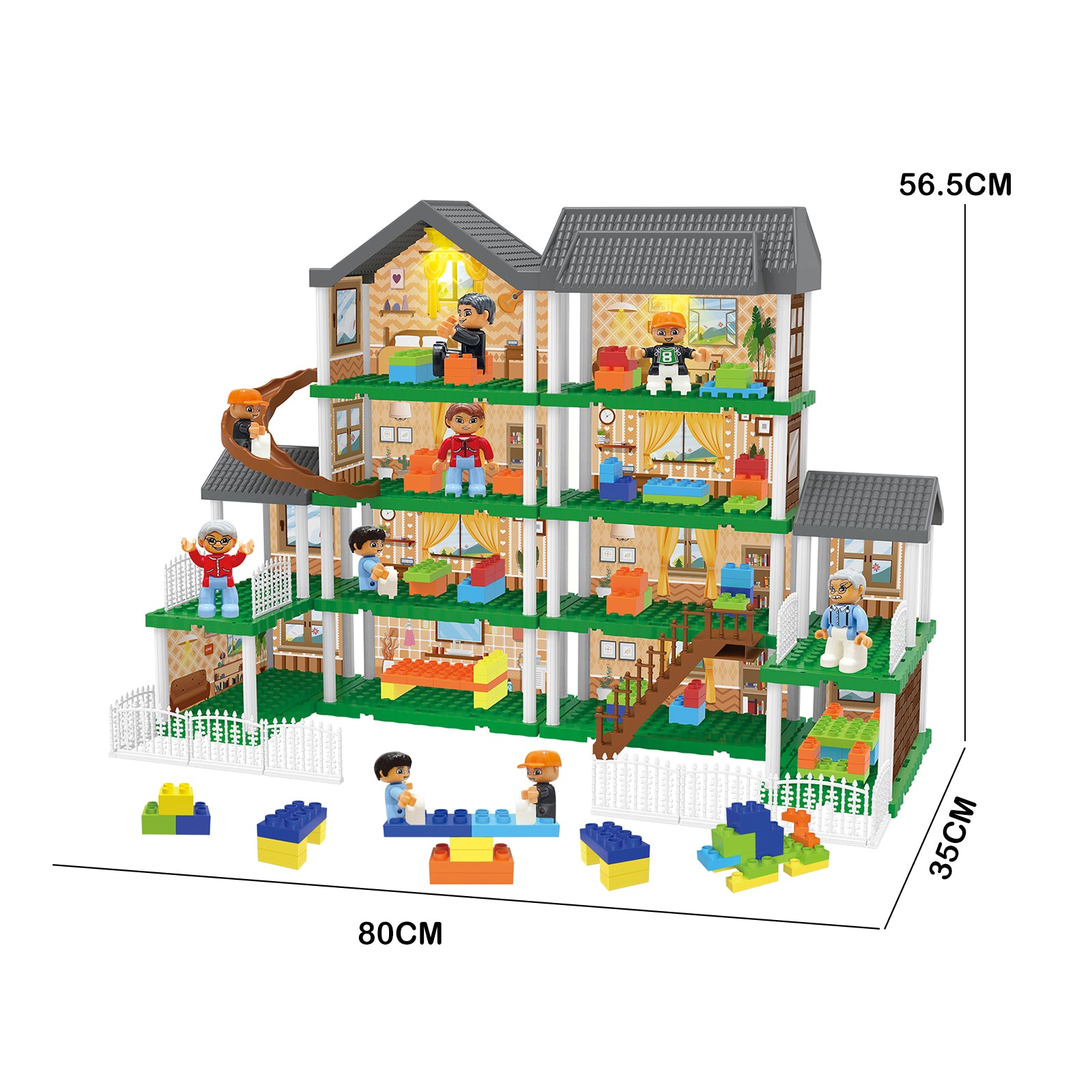 Building Blocks Bricks Doll House Villa Mansion Playhouse DIY Playset 201 Pcs