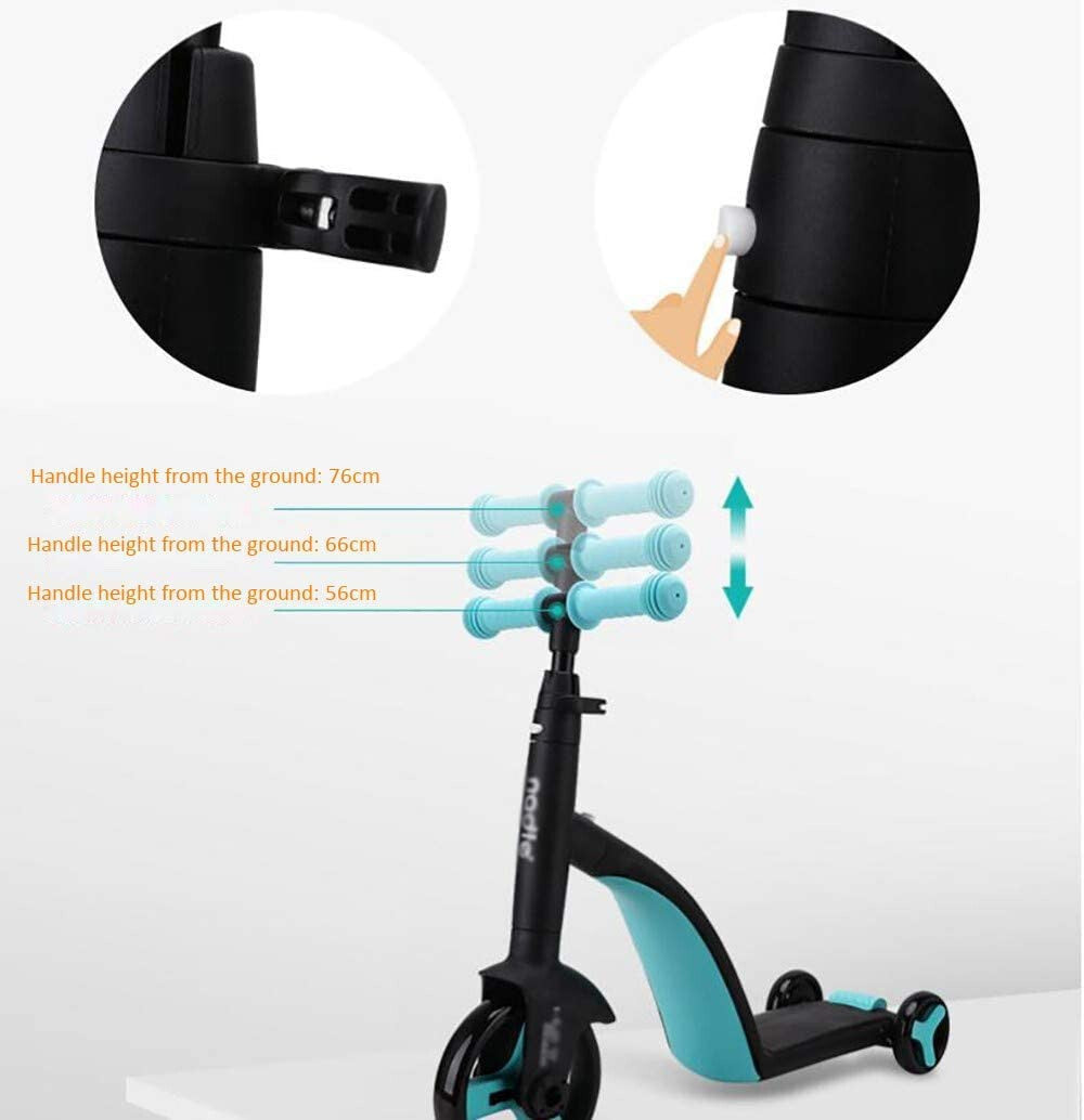 Bike Scooter 3 in 1, Scooter for Boys and Girls, Toddler Bike 3 Wheel Tri Scooter (Yellow)