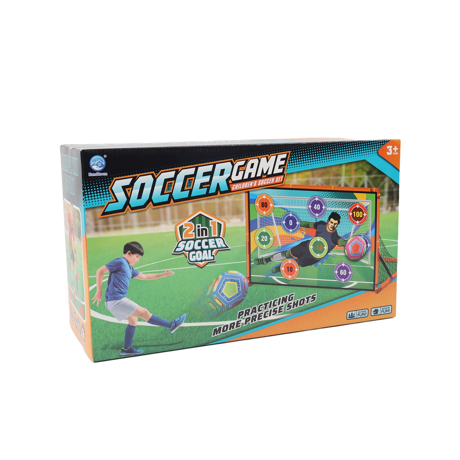 2-in-1 Kids Football Goal Set – Sticky Target Net with Balls & Training Cones