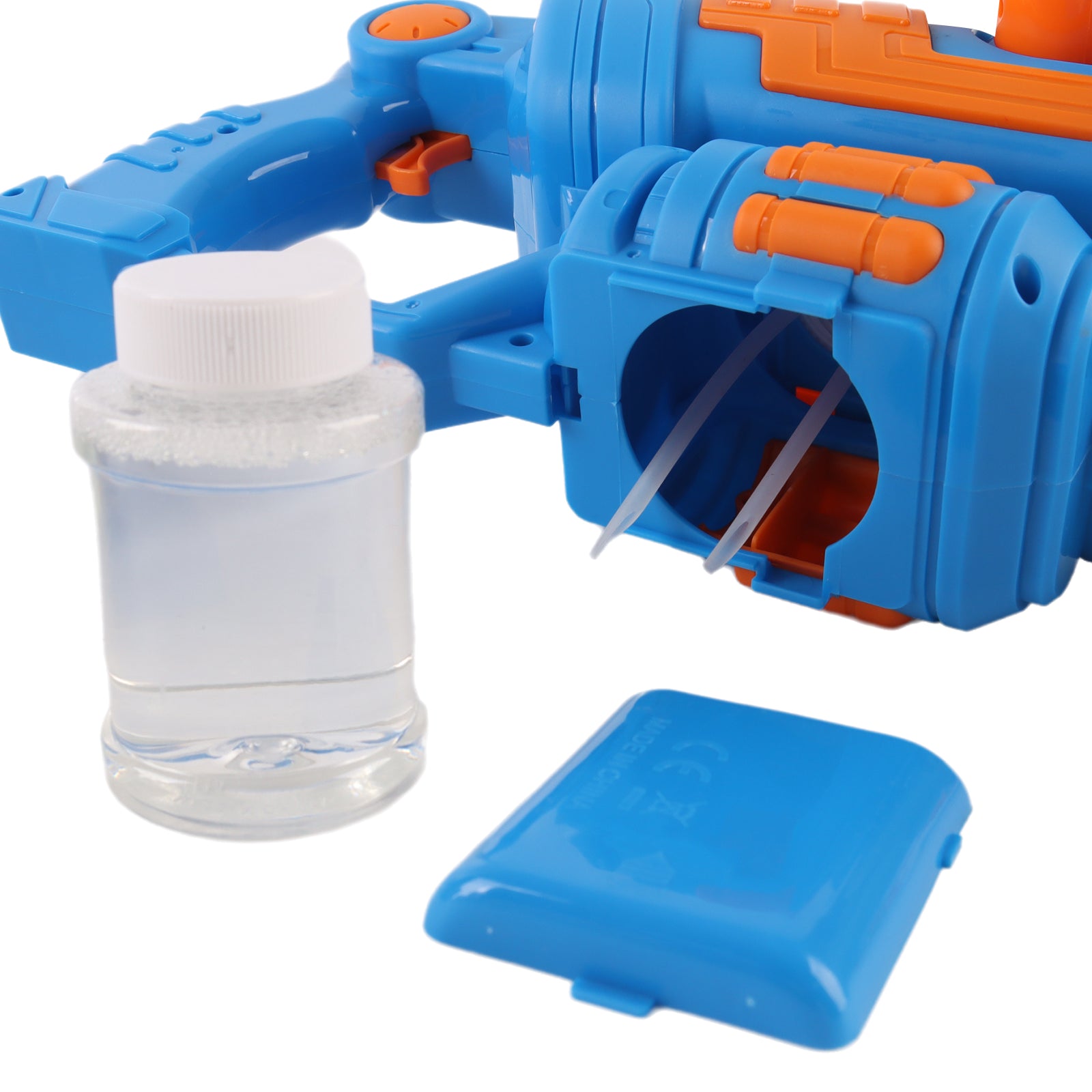 Bubble Gun Mini Gatling Toy Bubble Blower Machine with Light Music Kids Outdoor