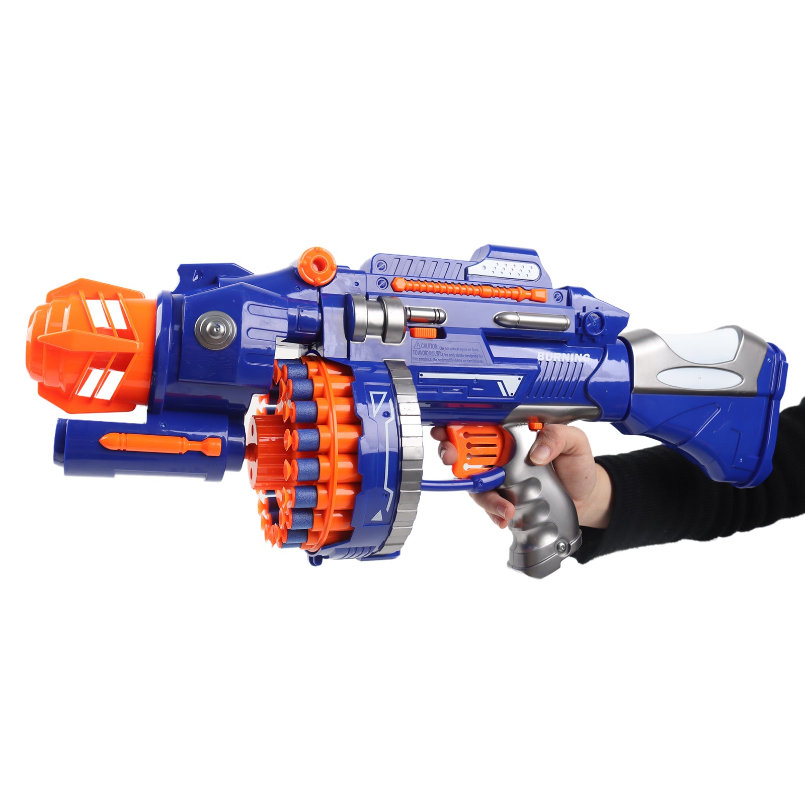 Kids Toy Foam Blasters Gun Continuous Rotating, 55 Soft Foam Bullets Gift Set