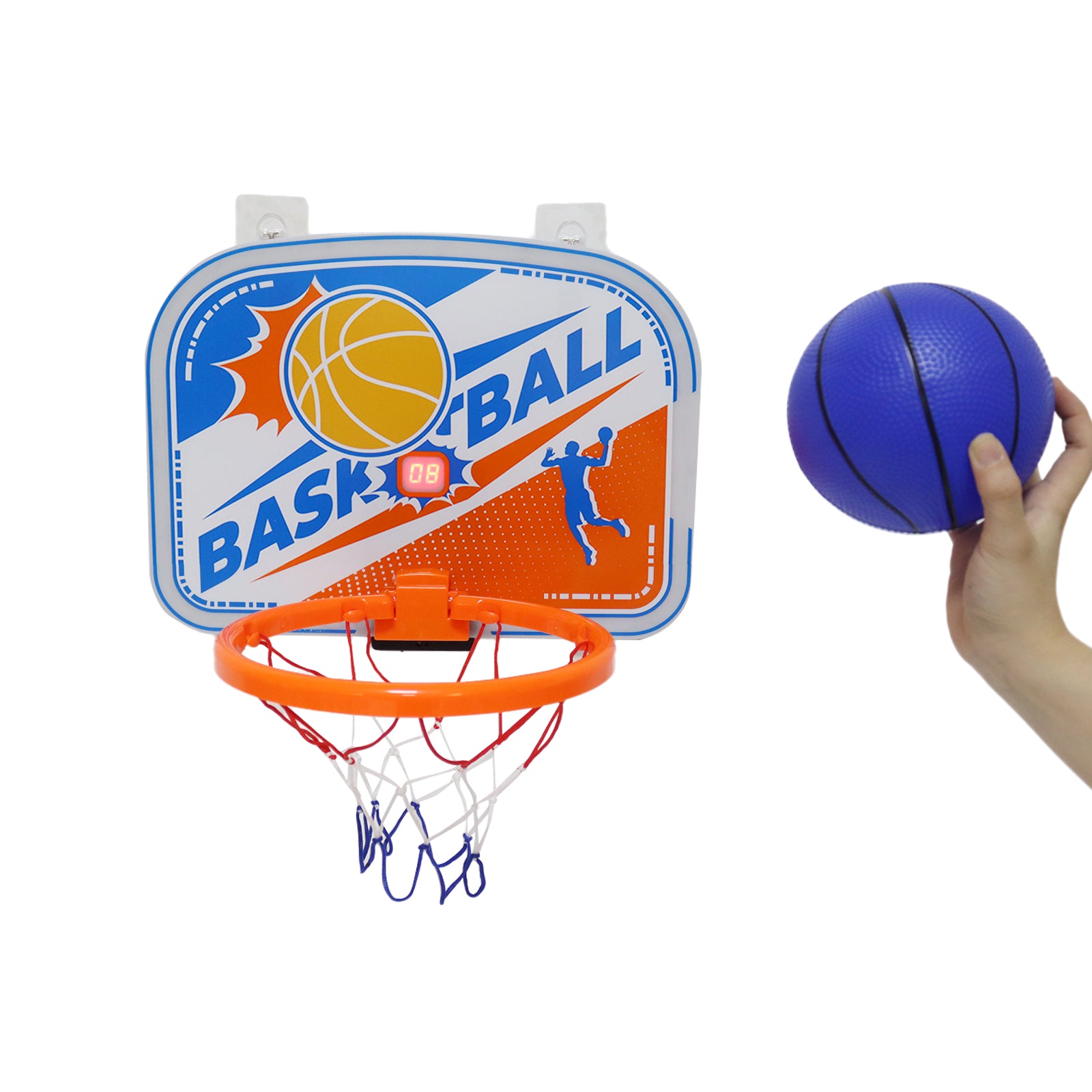 4-in-1 Kids Throwing Game Set – Basketball Hoop, Bean Bag Toss & Football Fun