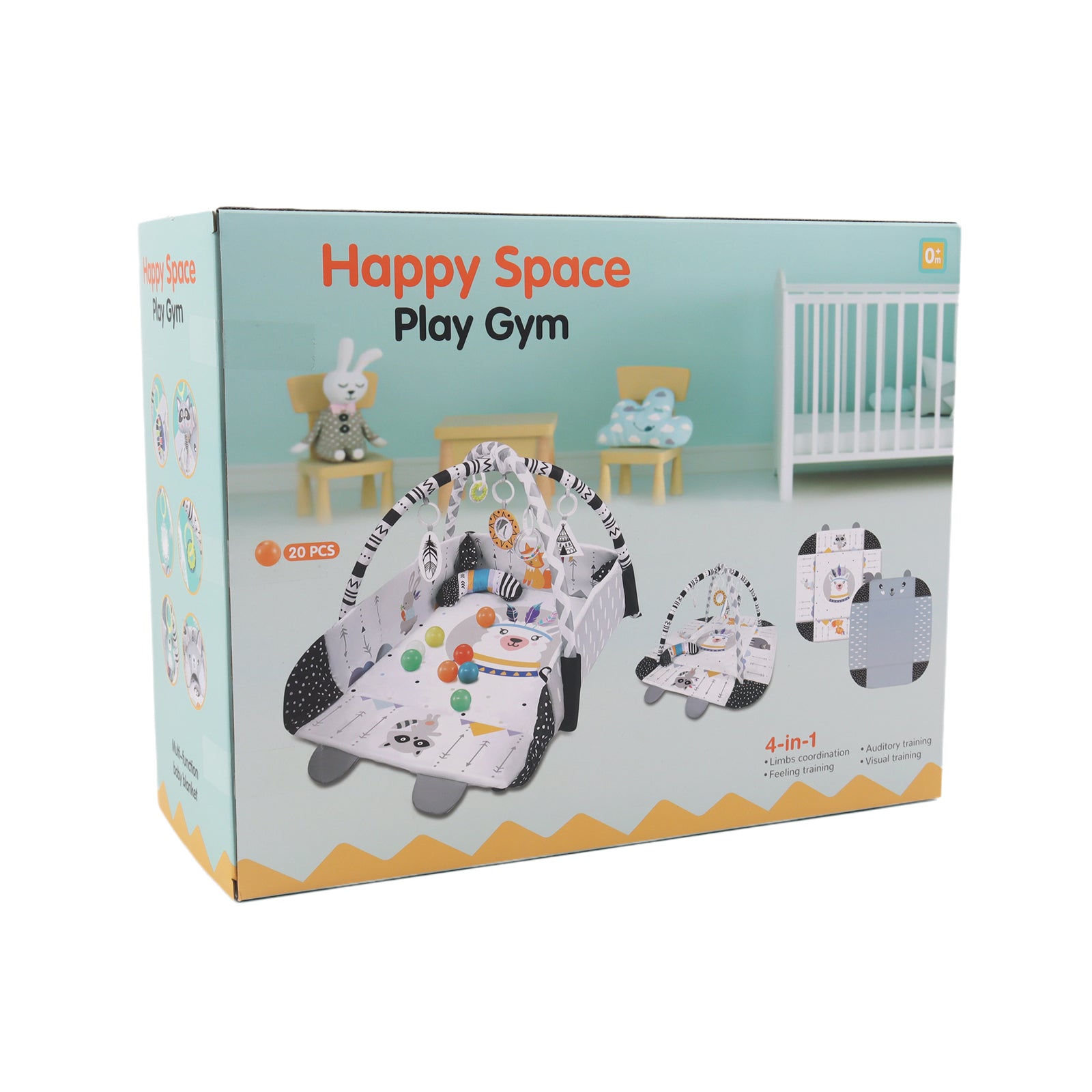 Kids 4 in 1 Bunny Foldable Baby Soft Play Floor Mat Activity Gym Fun Ball Pit