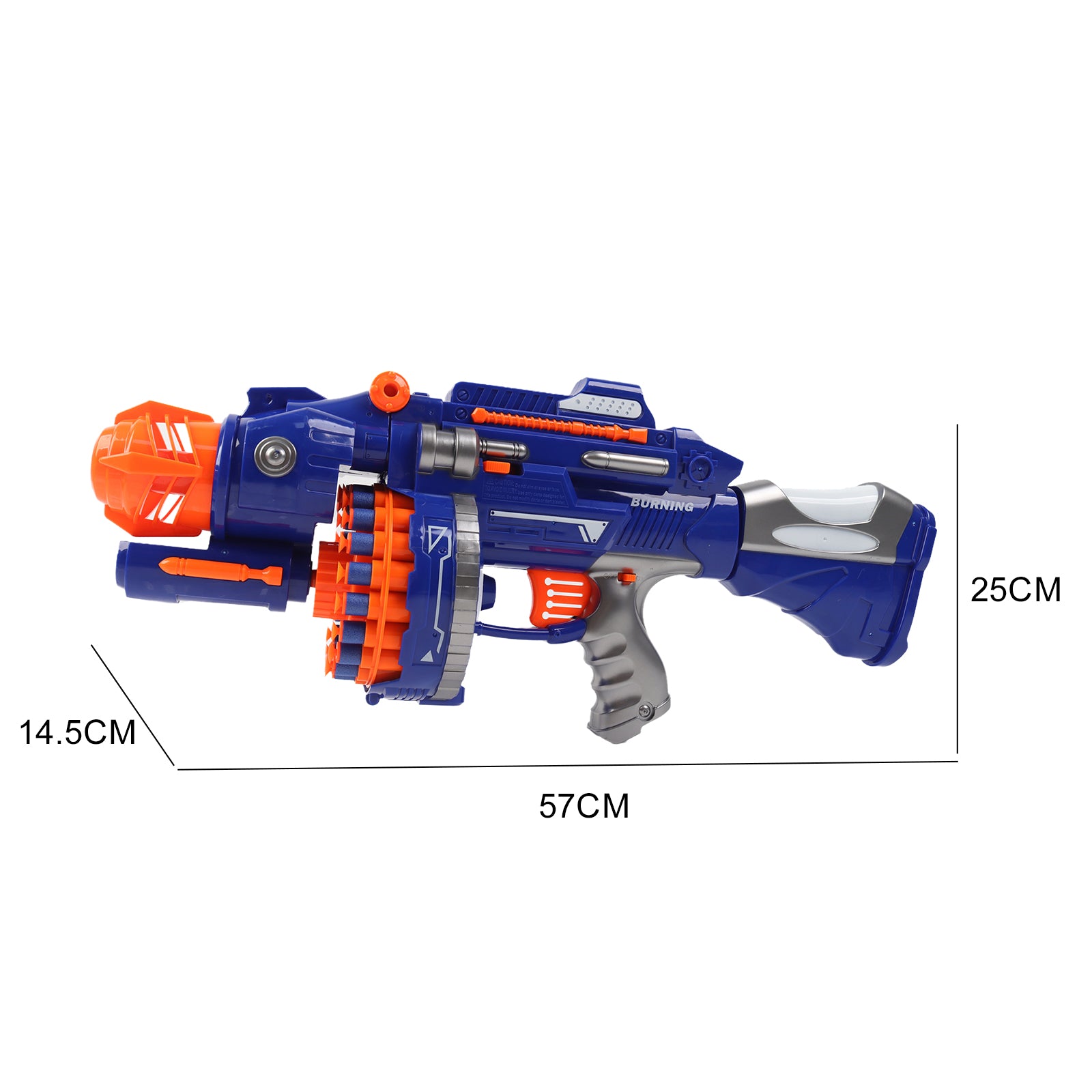 Kids Toy Foam Blasters Gun Continuous Rotating, 55 Soft Foam Bullets Gift Set