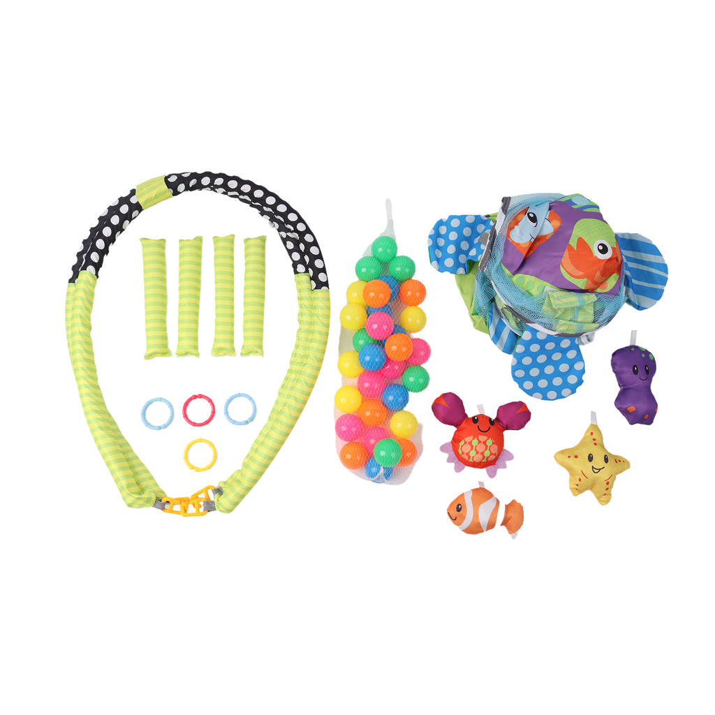 Kids 3 in 1 Turtle Baby Soft Play Floor Mat Activity Gym Fun Portable Ball Pit