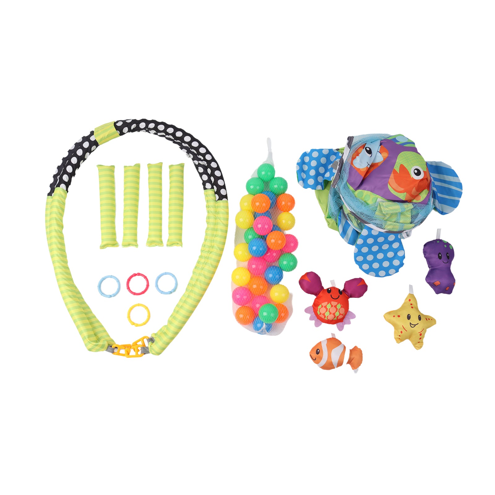 Kids 3 in 1 Turtle Baby Soft Play Floor Mat Activity Gym Fun Portable Ball Pit