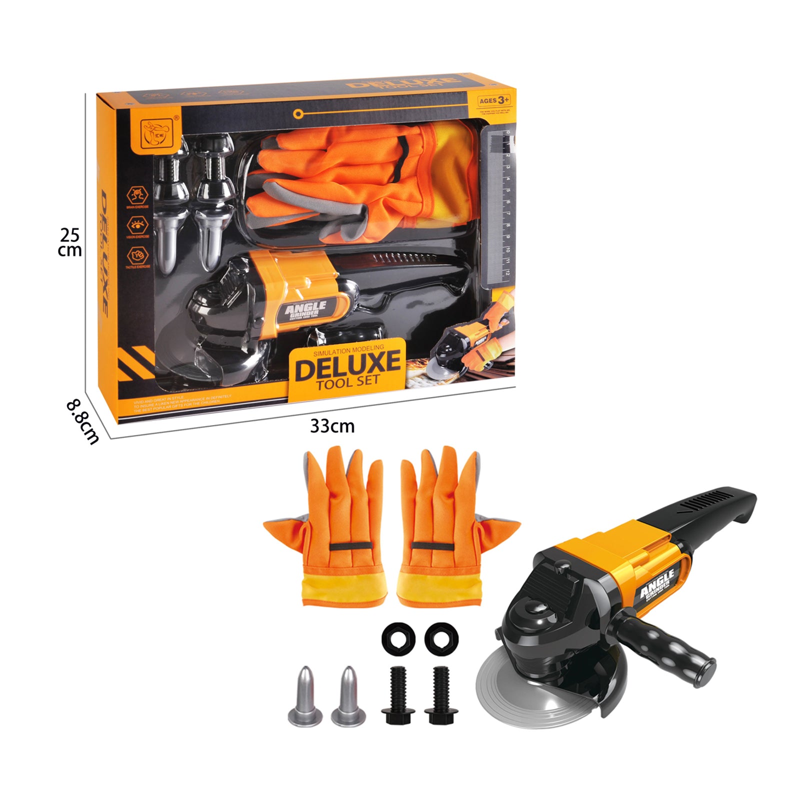 Kids Power Tool Sets DIY Building Drill Hammer Work Shop Pretend Play Toy 49 Pcs