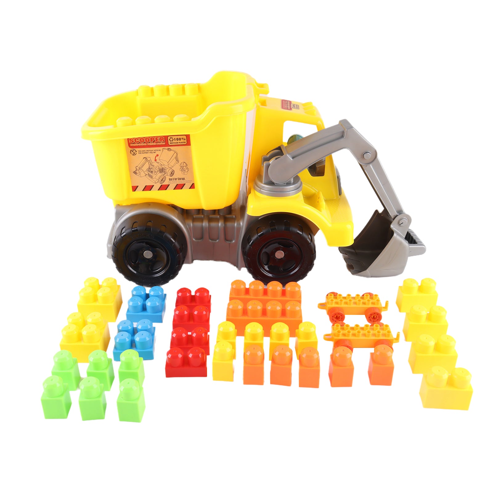 Scooper Digger DIY Construction Vehicle Building Blocks Set Kids Educational Toy