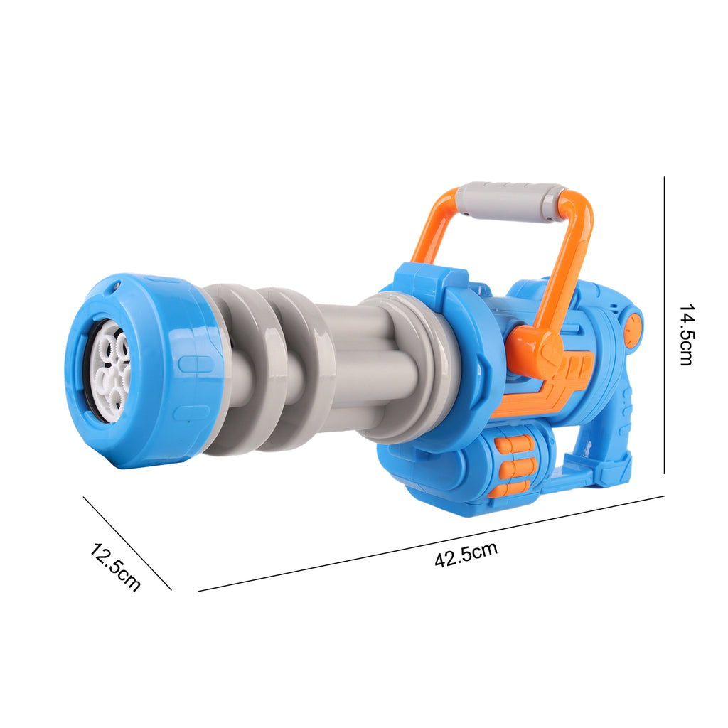 Bubble Gun Mini Gatling Toy Bubble Blower Machine with Light Music Kids Outdoor