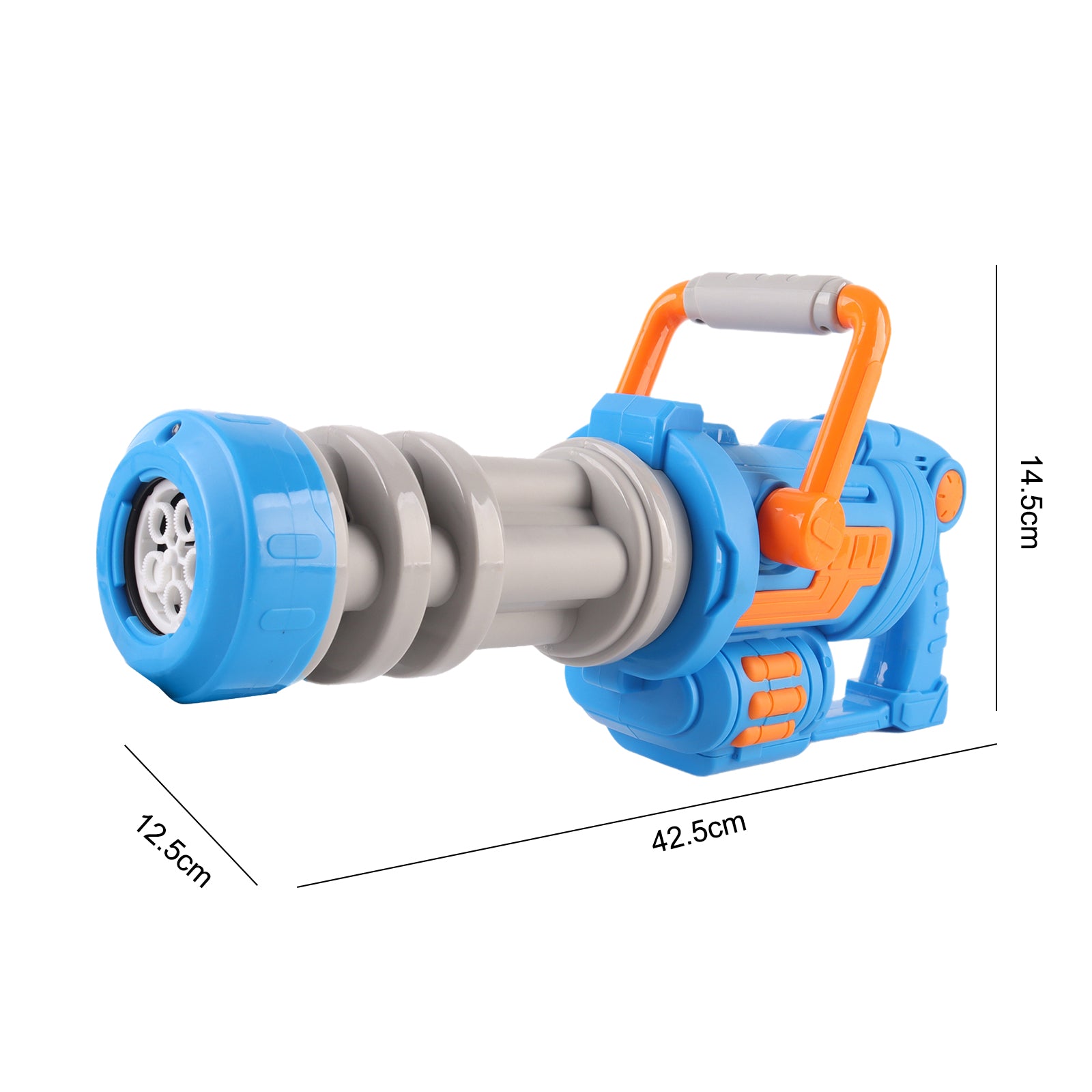 Bubble Gun Mini Gatling Toy Bubble Blower Machine with Light Music Kids Outdoor