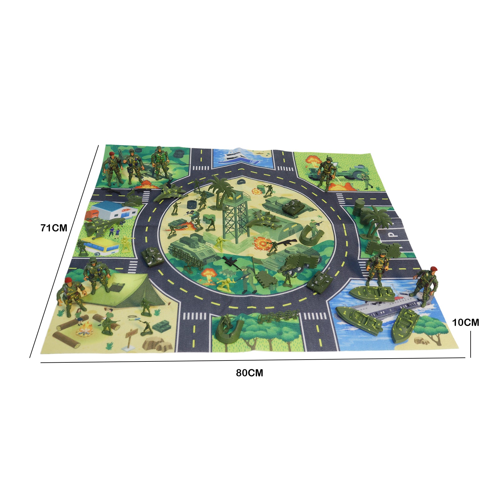Military Play Sets Toy Soldiers with Vehicles, Battle Map, Bases, Boats. 9 Sets