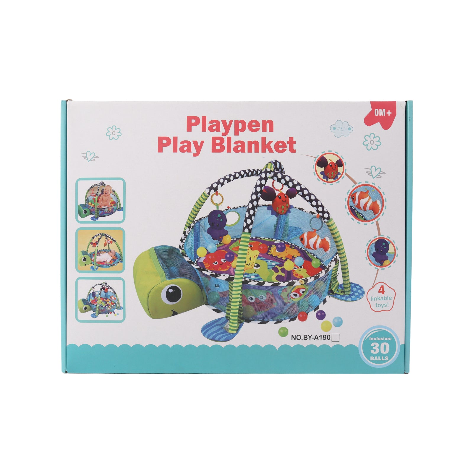 Kids 3 in 1 Turtle Baby Soft Play Floor Mat Activity Gym Fun Portable Ball Pit