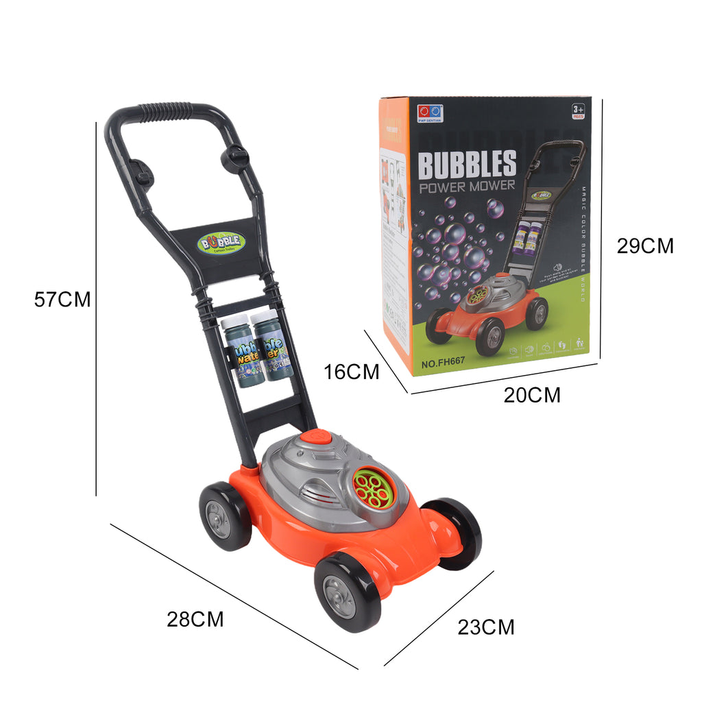 Bubble Blowing Lawn Mower Children's Kids Push Along Fun Outdoor Garden Toy