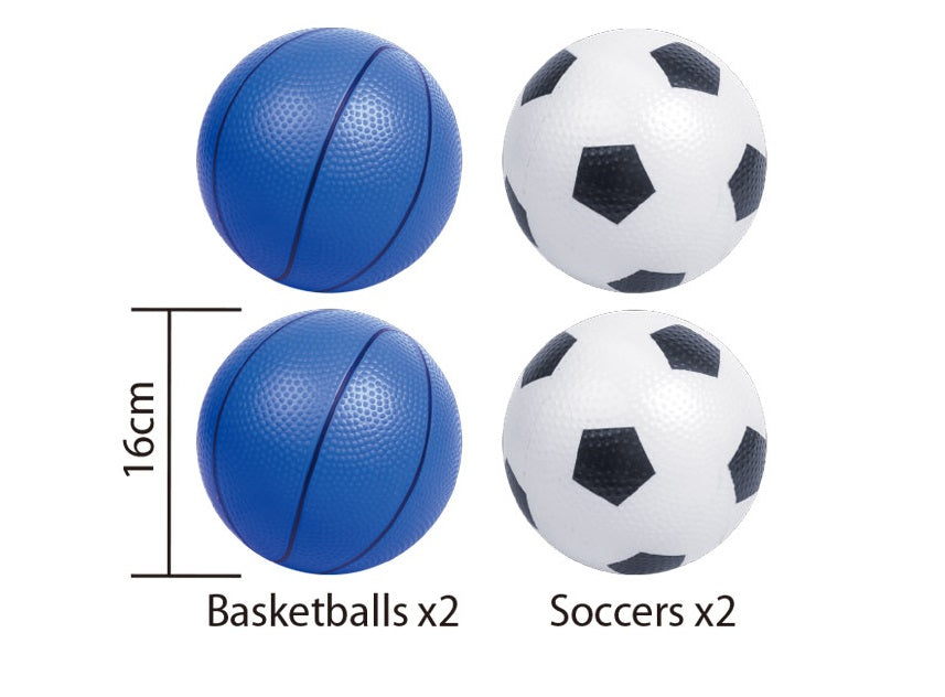 4-in-1 Kids Throwing Game Set – Basketball Hoop, Bean Bag Toss & Football Fun