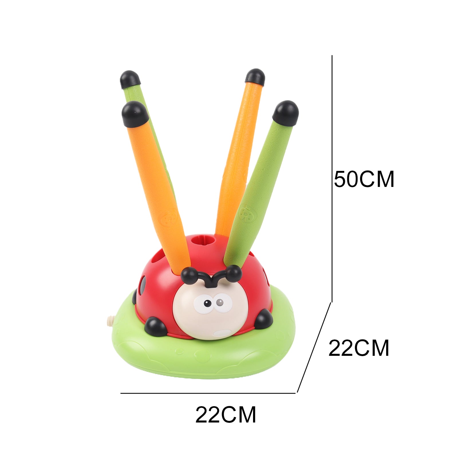 Kids 5in1 Musical Jump Sport Toy Ring Toss and Foam Launcher Game Indoor Outdoor