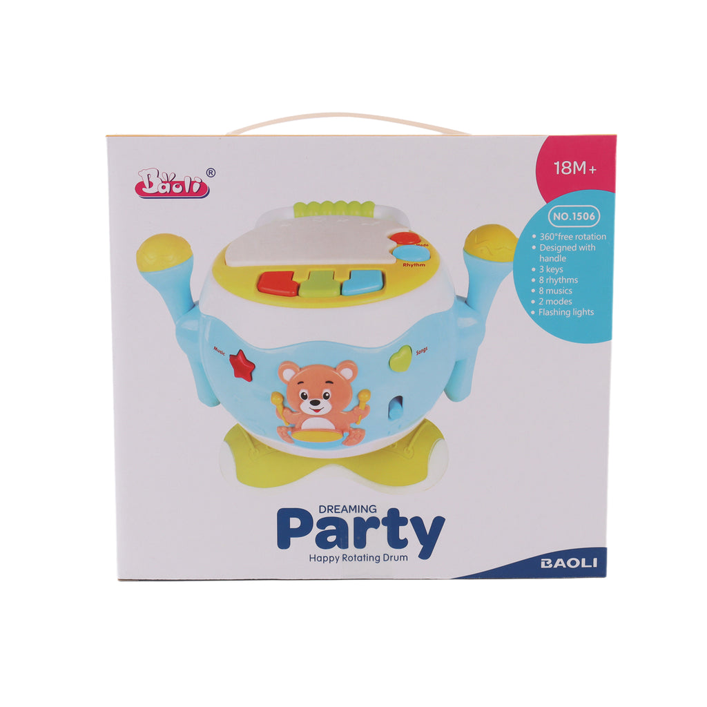 Baby's Music Drum Rotating Educational Instrument Microphone Sing