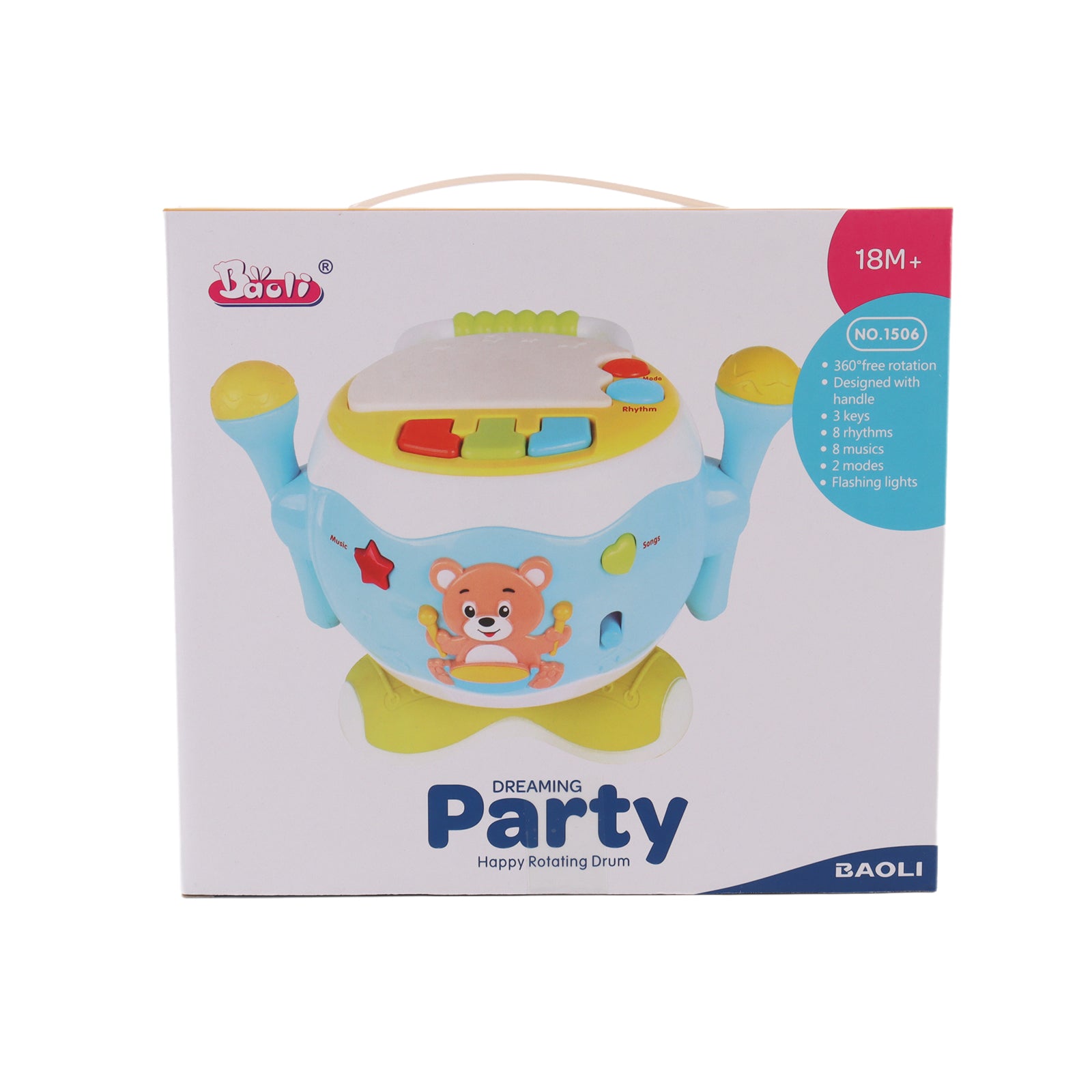 Baby's Music Drum Rotating Educational Instrument Microphone Sing