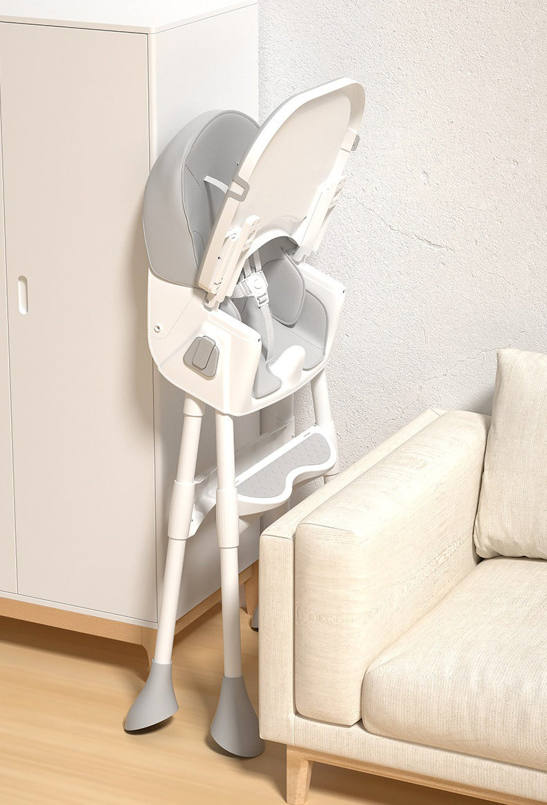 High Chair Baby Toddler Removable Dining Tray 5-piont Harness Foldable