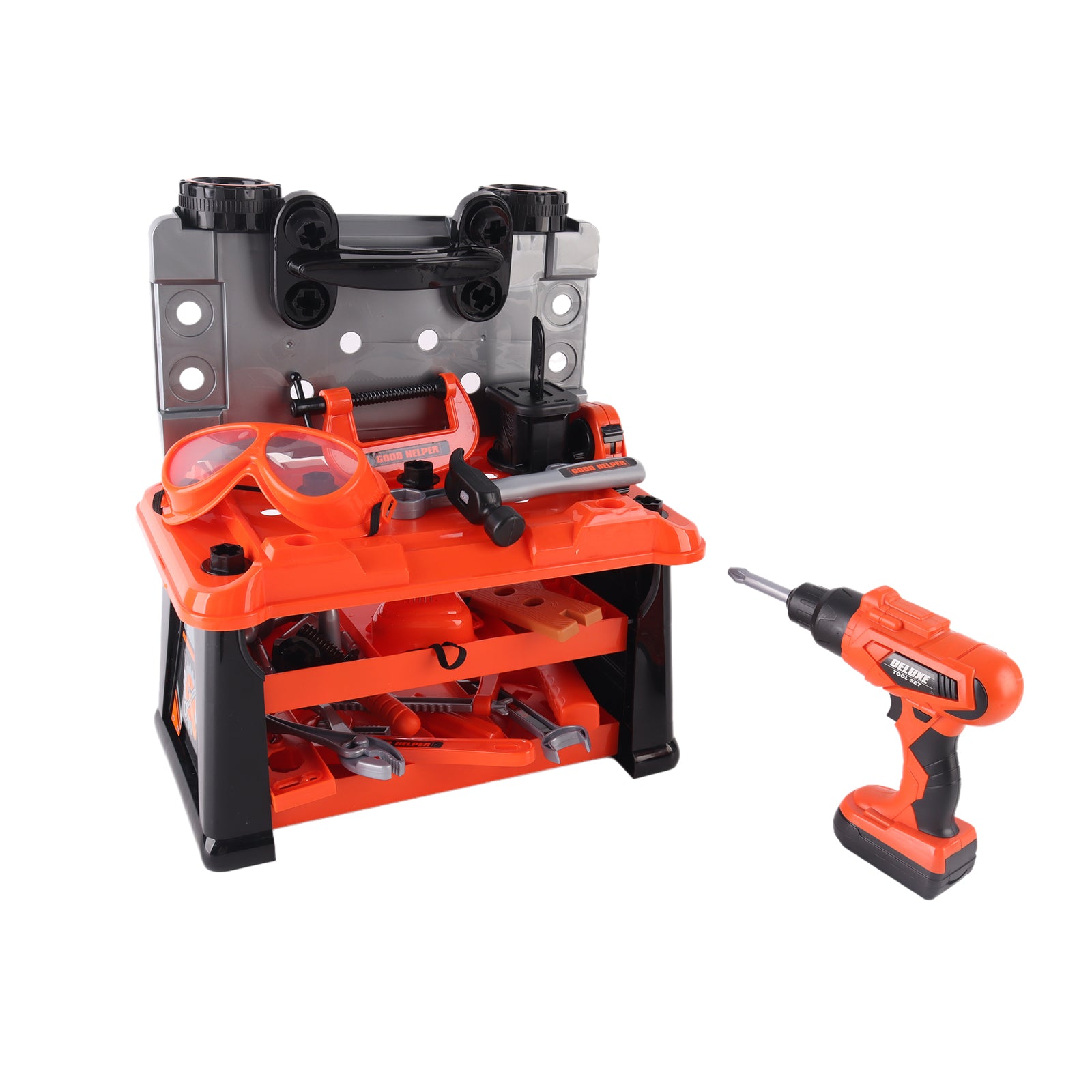 Kids Work Bench Tool Box DIY Creative Set Tool Bench Construction 65 Pcs Set