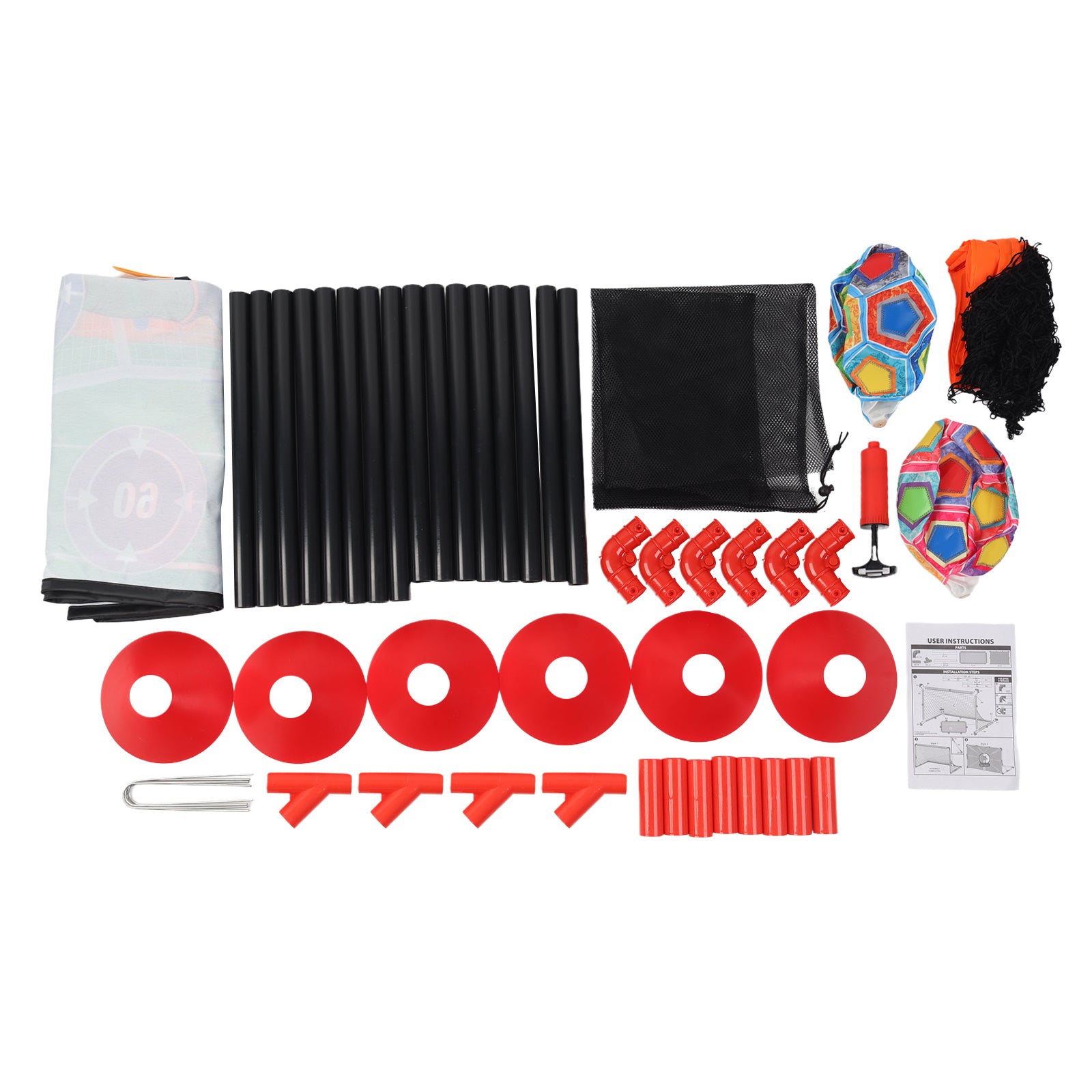 2-in-1 Kids Football Goal Set – Sticky Target Net with Balls & Training Cones