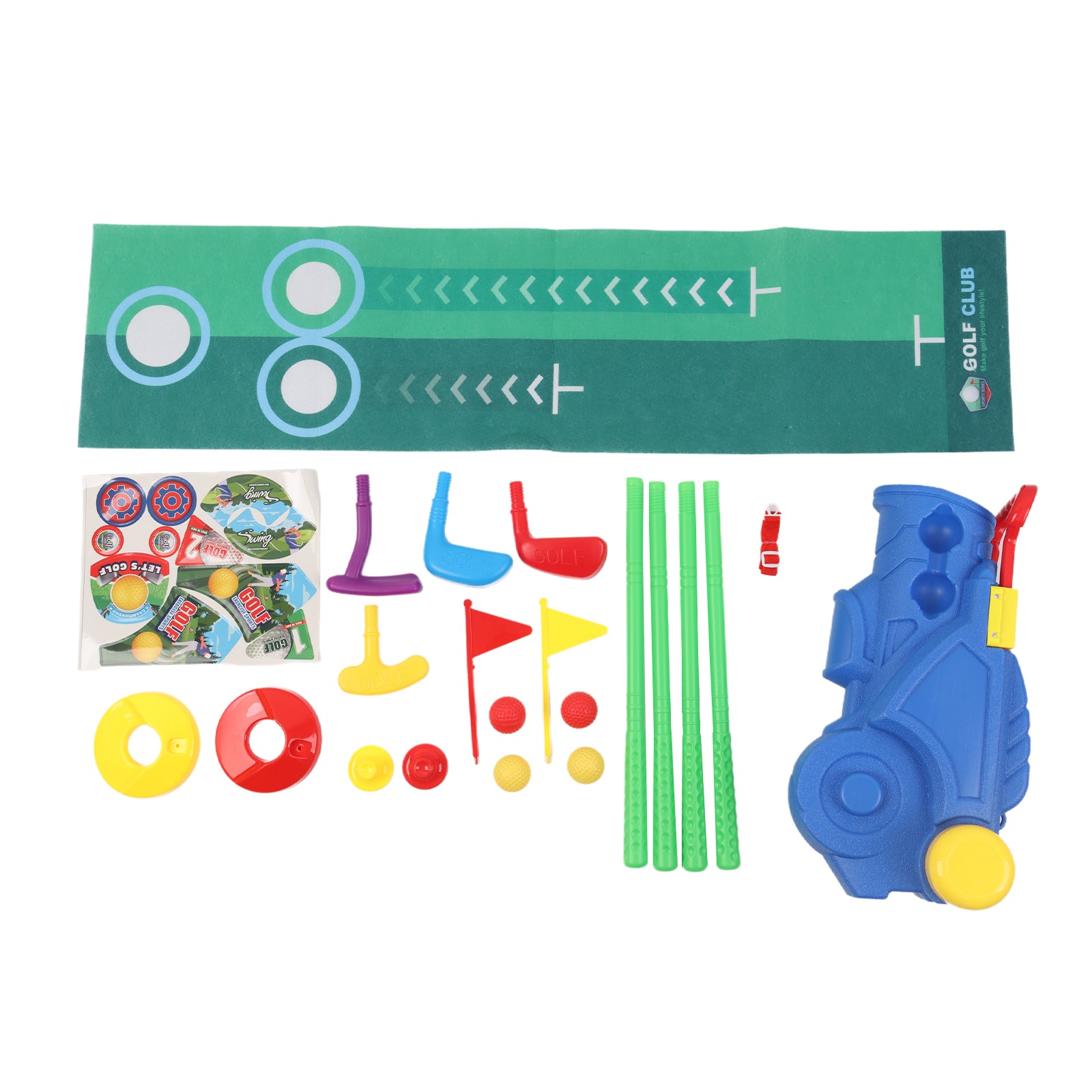 Mini Golf Club Toys Set Indoor Outdoor Kids Leisure Sports Practice Plastic