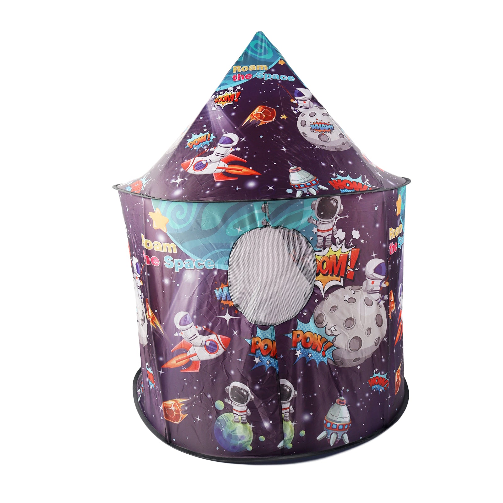 Rocket Ship Kids Pop Up Play Tent Yurt Indoor/Outdoor Space Astronaut Spaceship