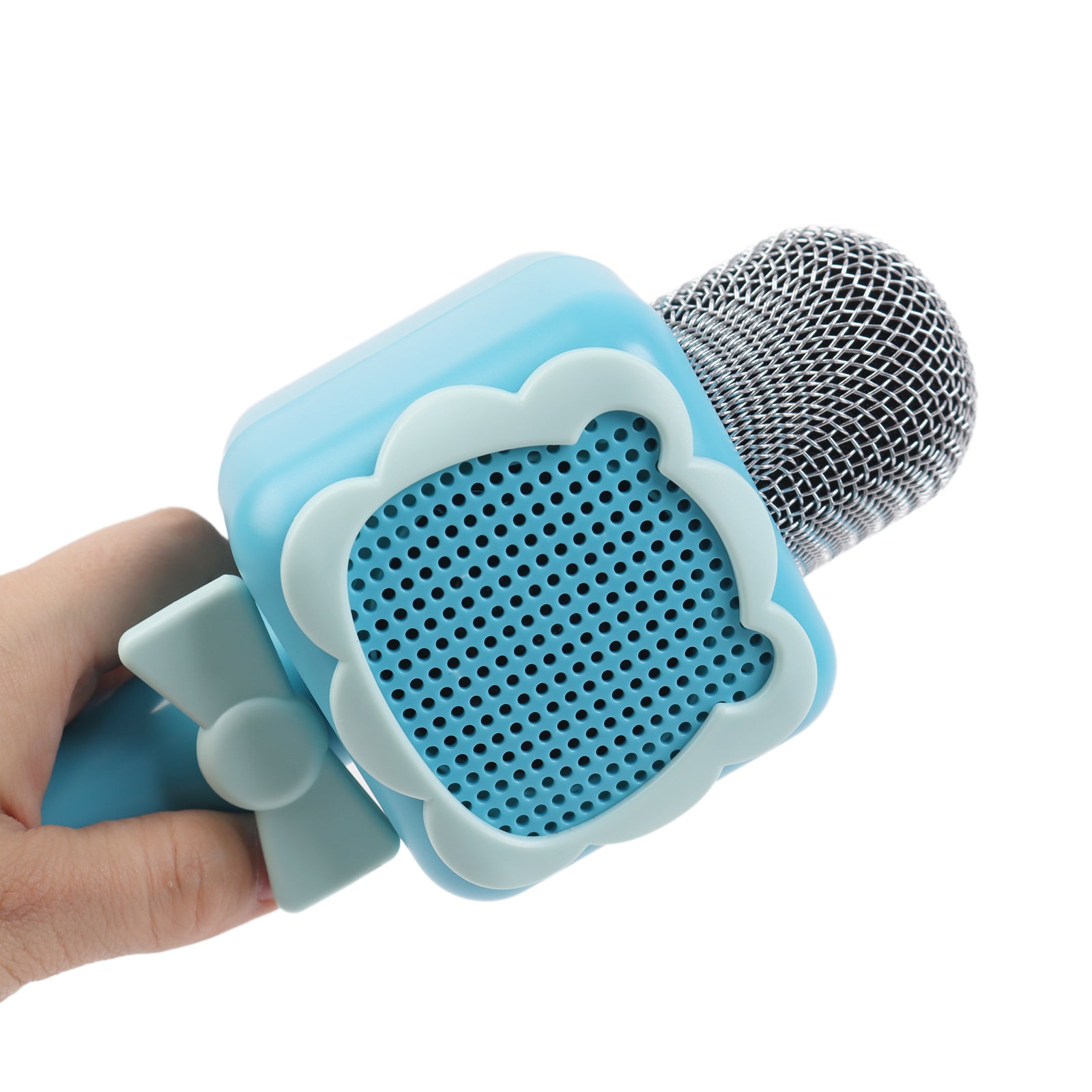 2x Kids Wireless Karaoke Microphones – Bluetooth Music Speaker Toy Set (Blue)