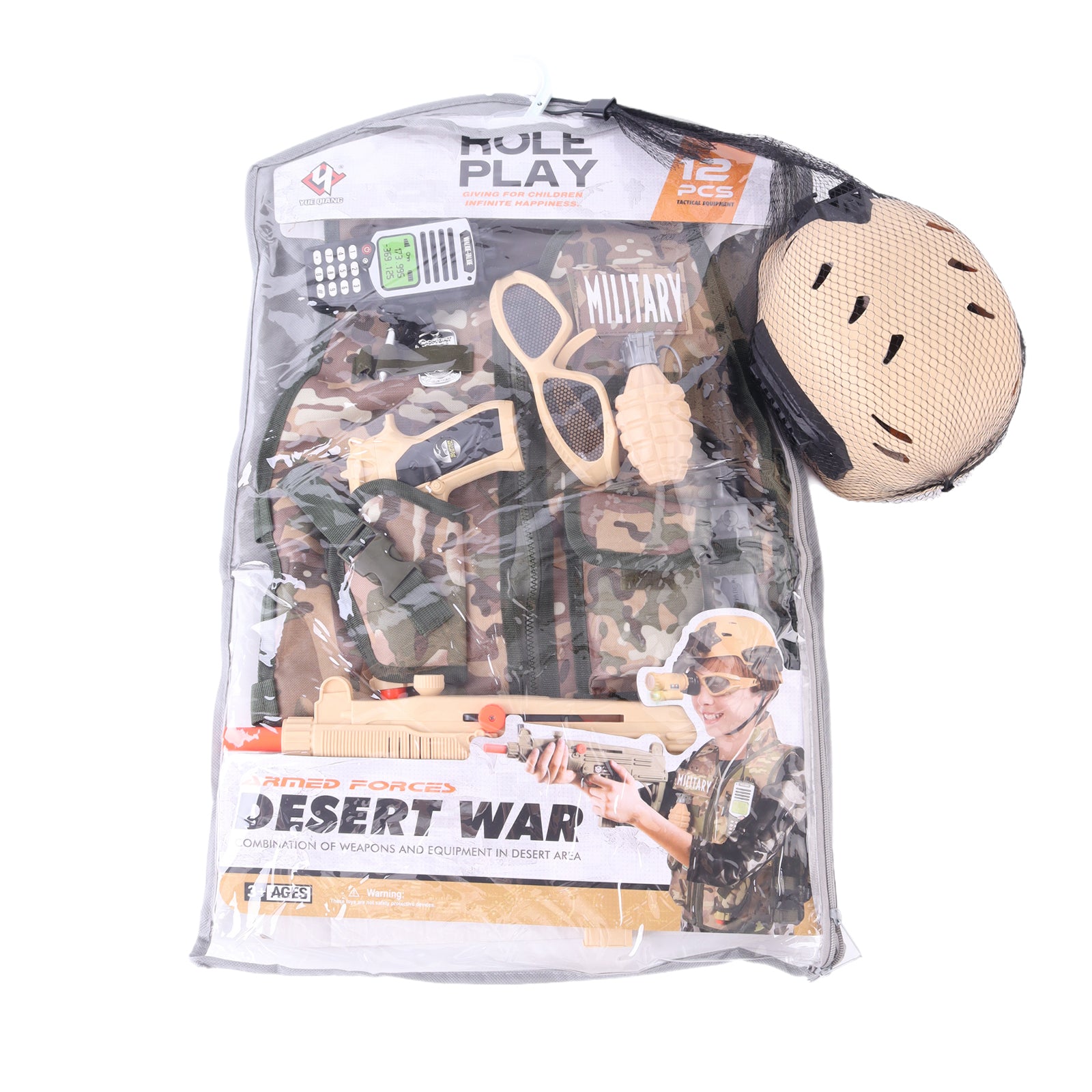 Kids Military Soldier Combat Costume Tactical Pretend Role Play Outfit Toy Set