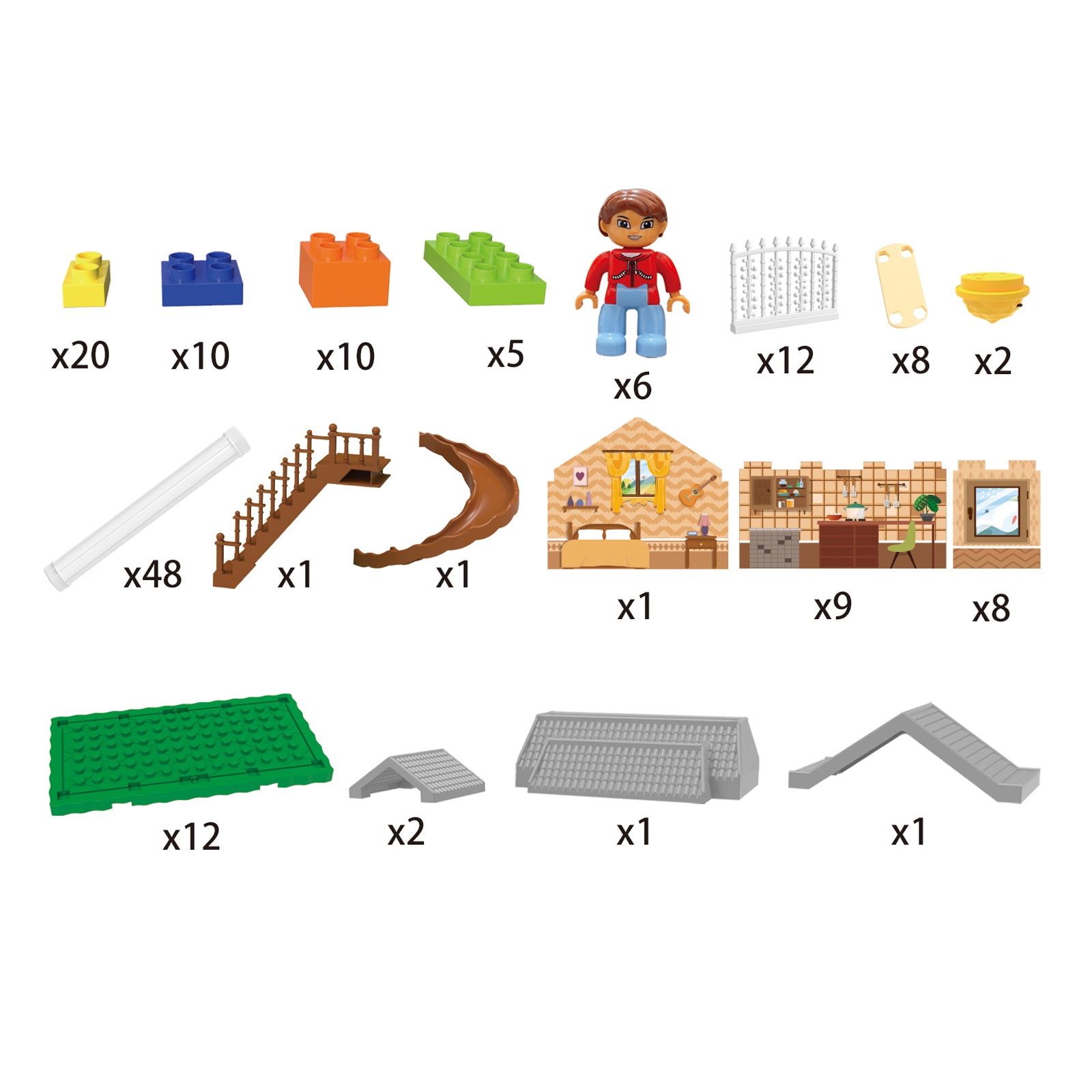 Building Blocks Bricks Doll House Villa Mansion Playhouse DIY Playset 201 Pcs