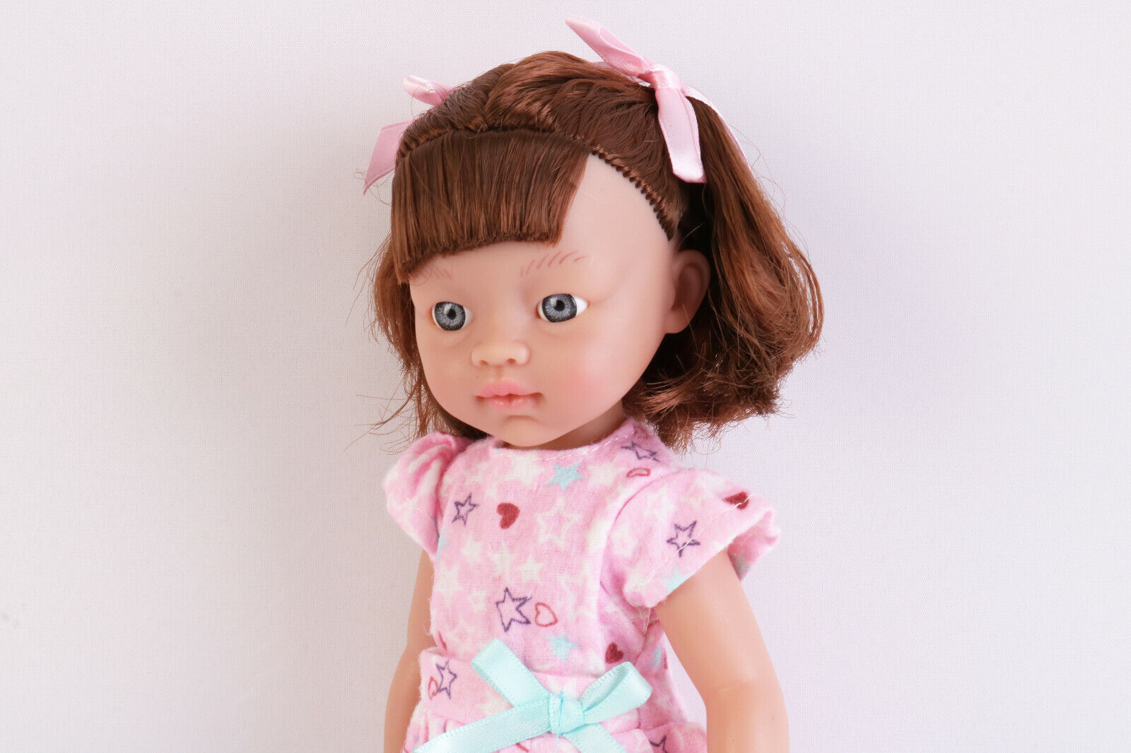 13" Doll Movable Legs and Arms Brown Hair Doll Baby Doll Pretend Play