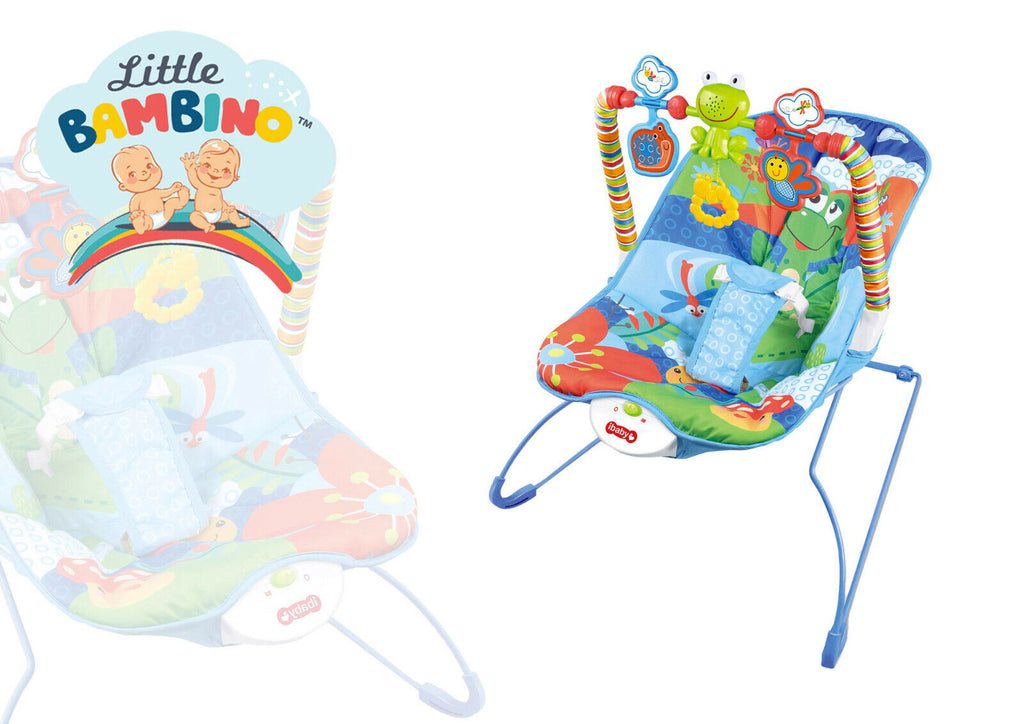Baby Rocker Bouncer Reclining Vibrating Chair Soothing Music Vibrating