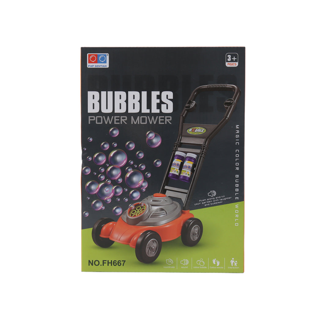 Bubble Blowing Lawn Mower Children's Kids Push Along Fun Outdoor Garden Toy