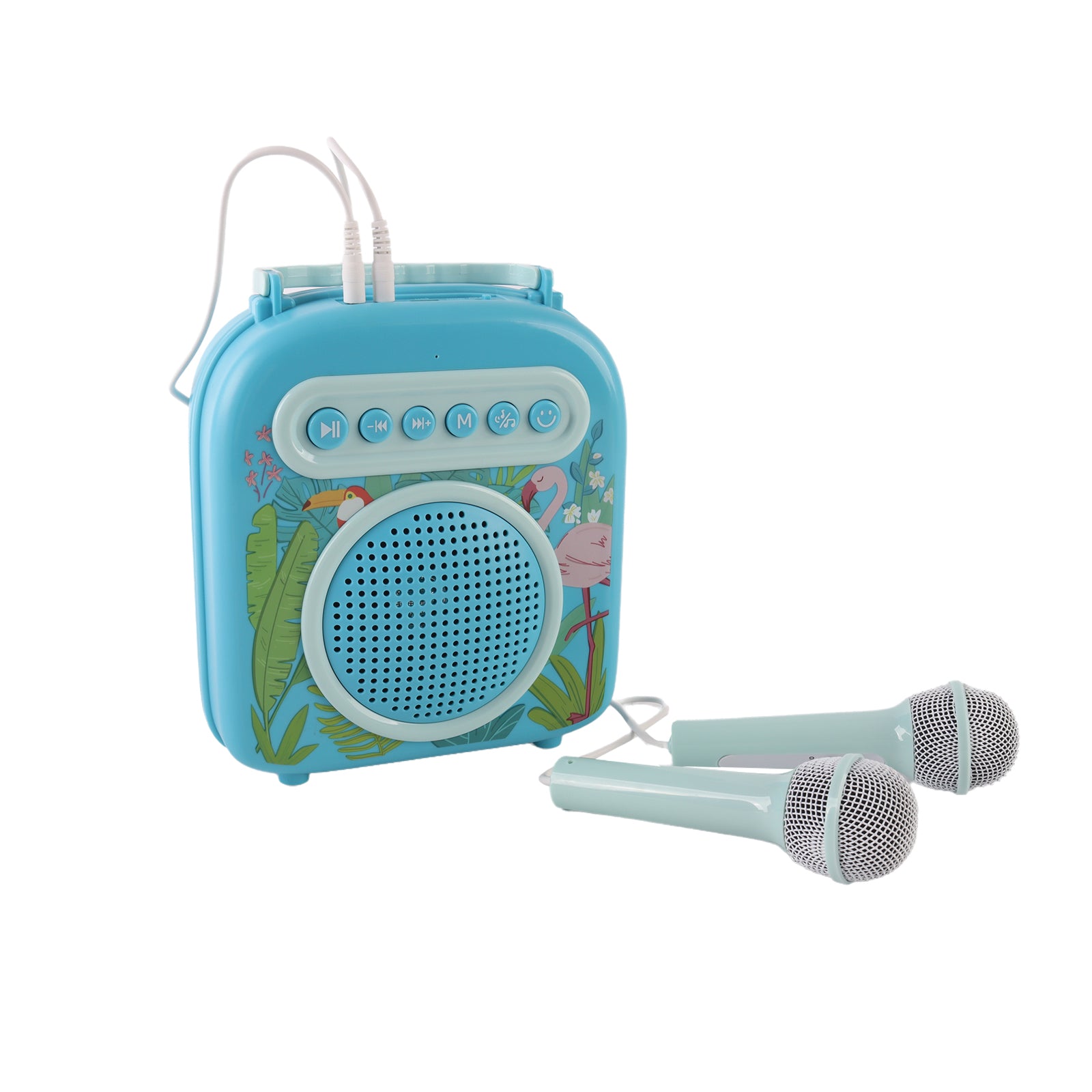 Kids Karaoke Machine Set With 2 Microphones Speaker Bluetooth Music Toy