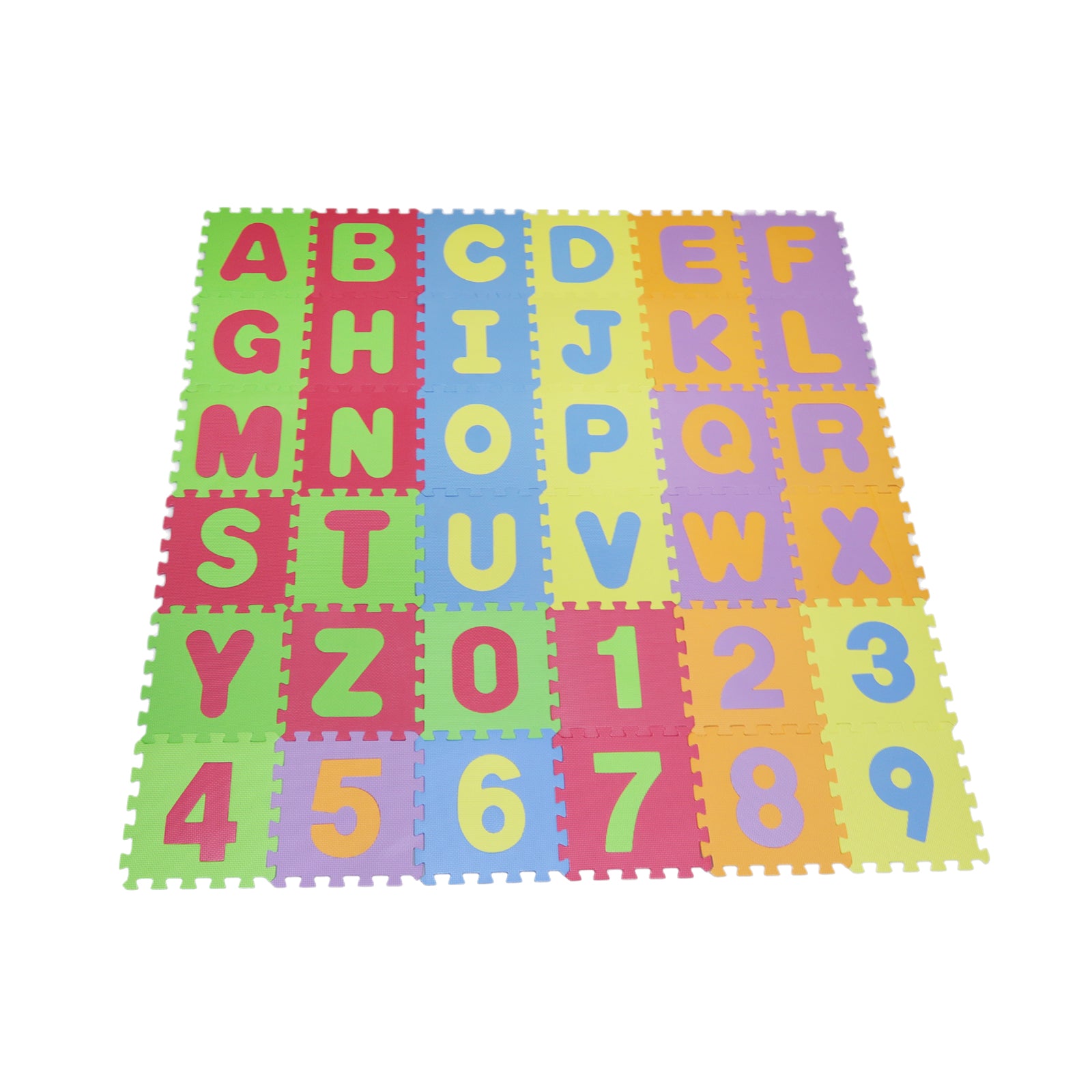 Kids Play Mat 36 Pieces Soft Foam Floor Education Puzzle Tiles Numbers Alphabet