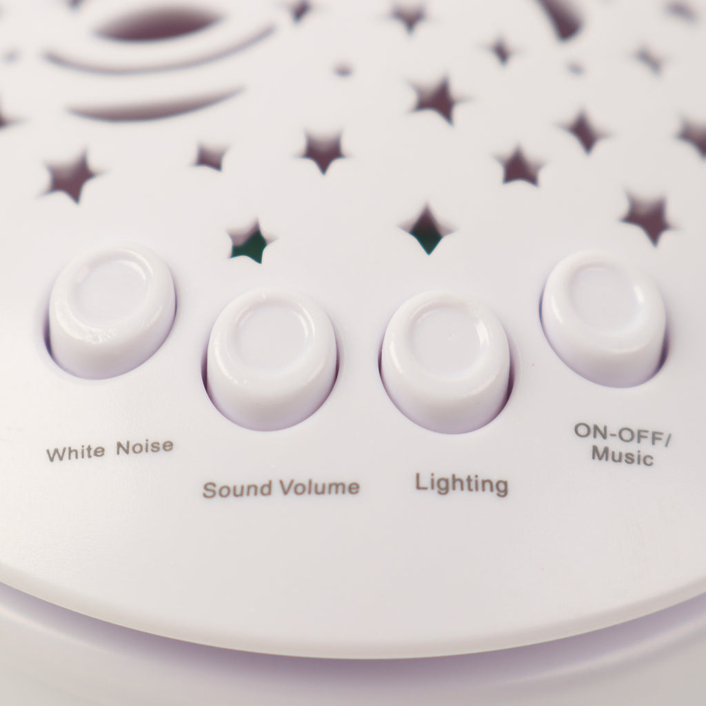 Baby Sleep Aid Plush, Night Light Projector with Starry Display and Soothing Sounds