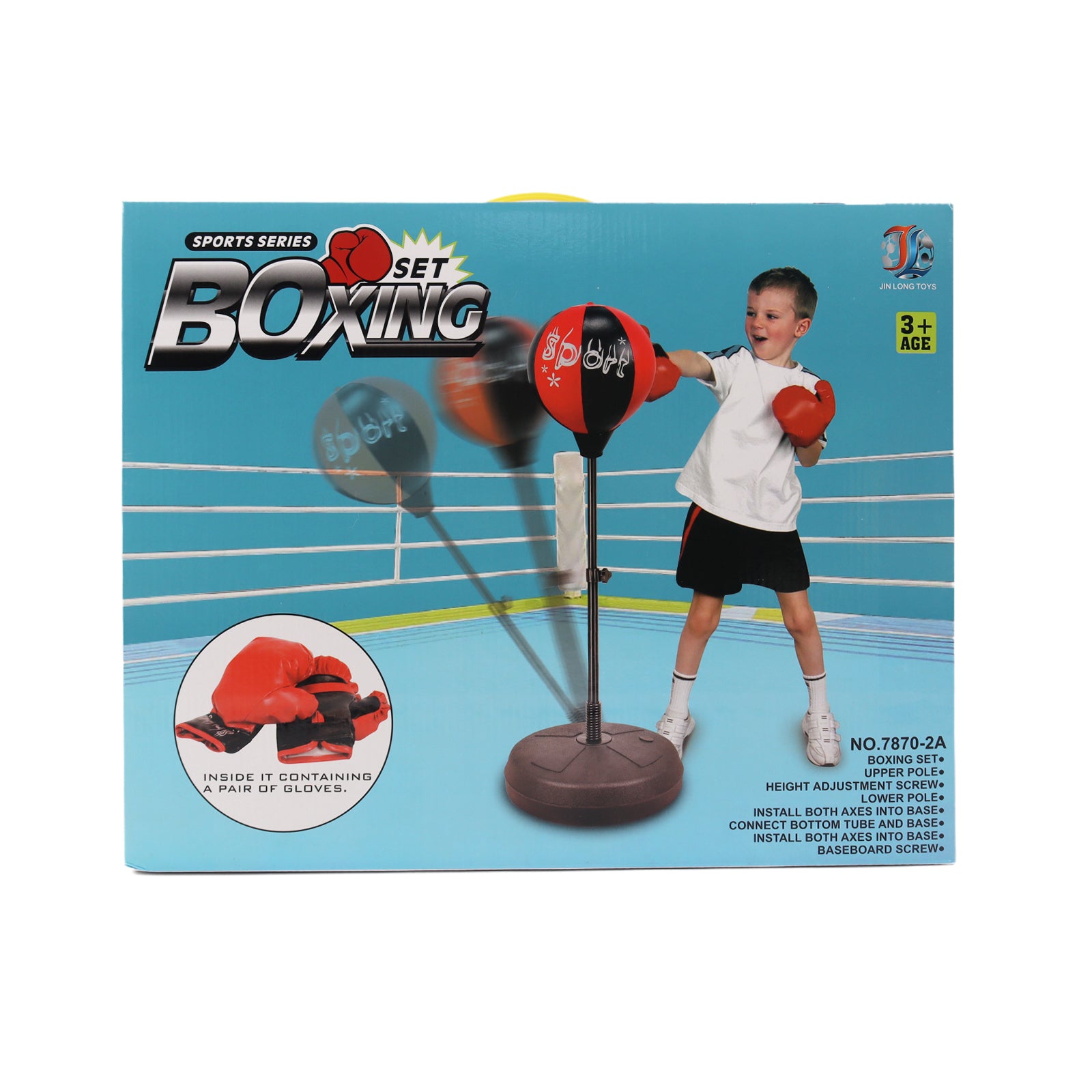 Children Kids Junior Boxing Punch Ball Bag Free Standing Set With Gloves 120cm