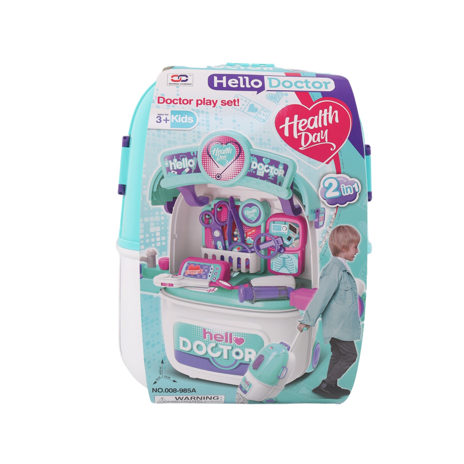 Kids Doctors Playset Portable Suitcase Medical Tools Pretend Role Play Toy Blue