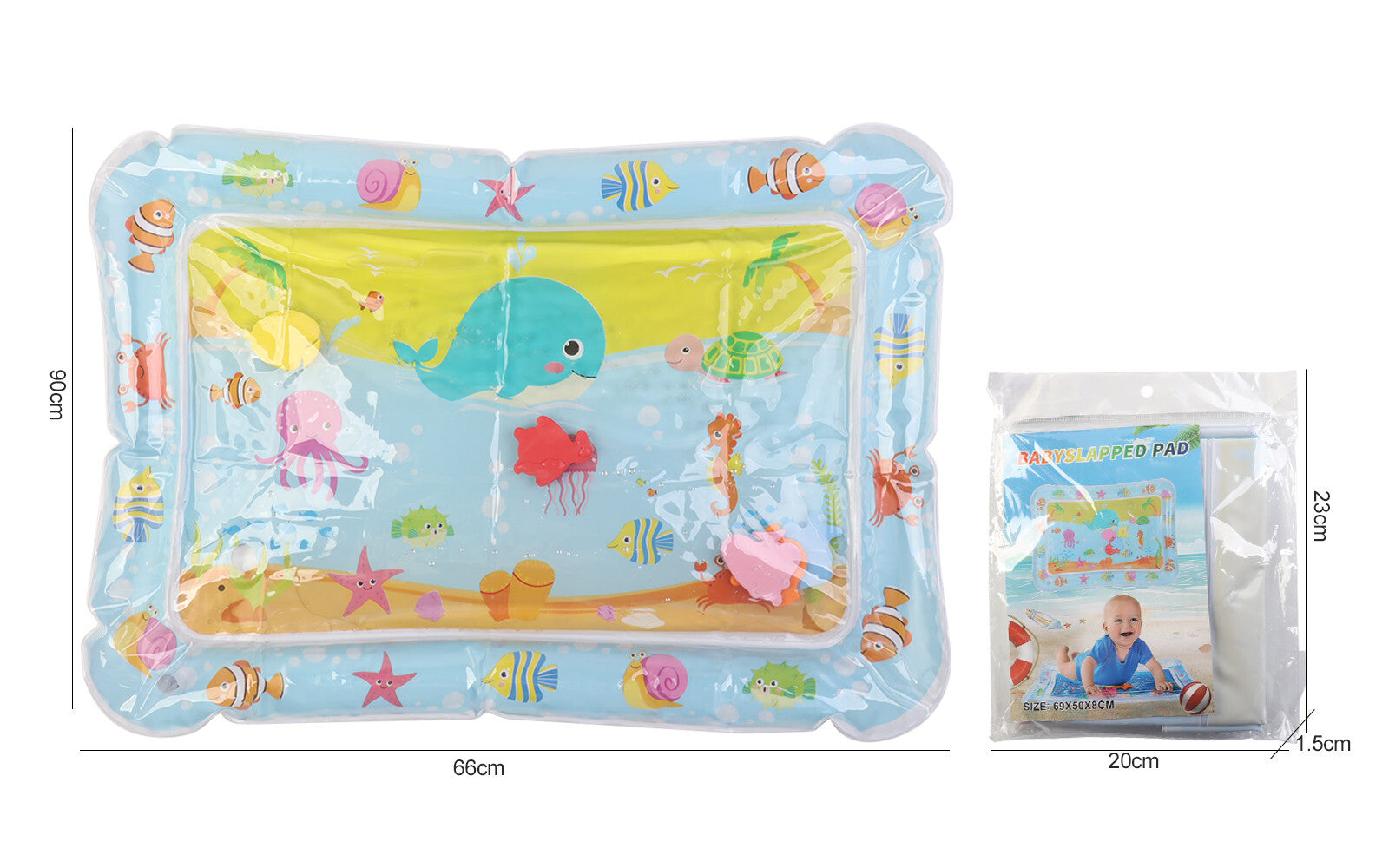 Inflatable Tummy Time Water Mat Baby – Infant and Toddler Baby Play Mat Sensory