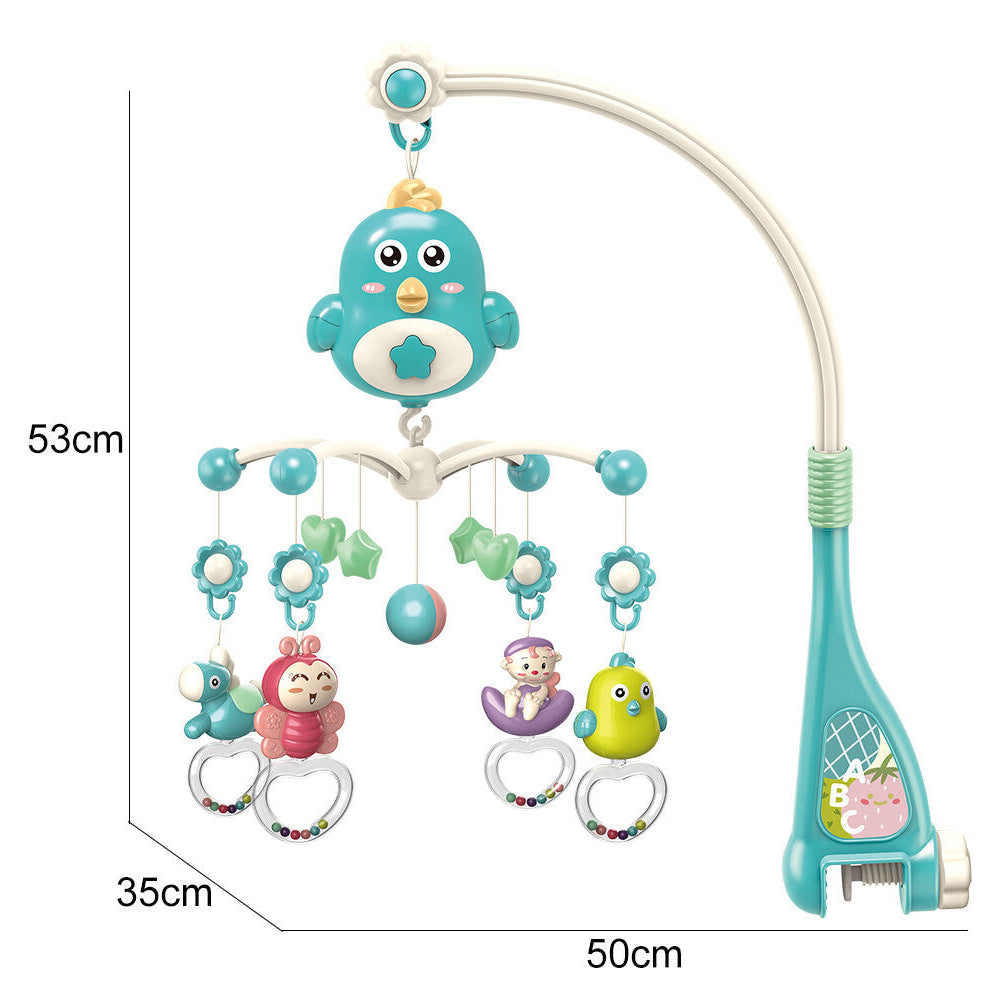 Baby Musical Mobile Crib Cot Bed Bell Stars Moon Nursery Rotating Toy Bird
