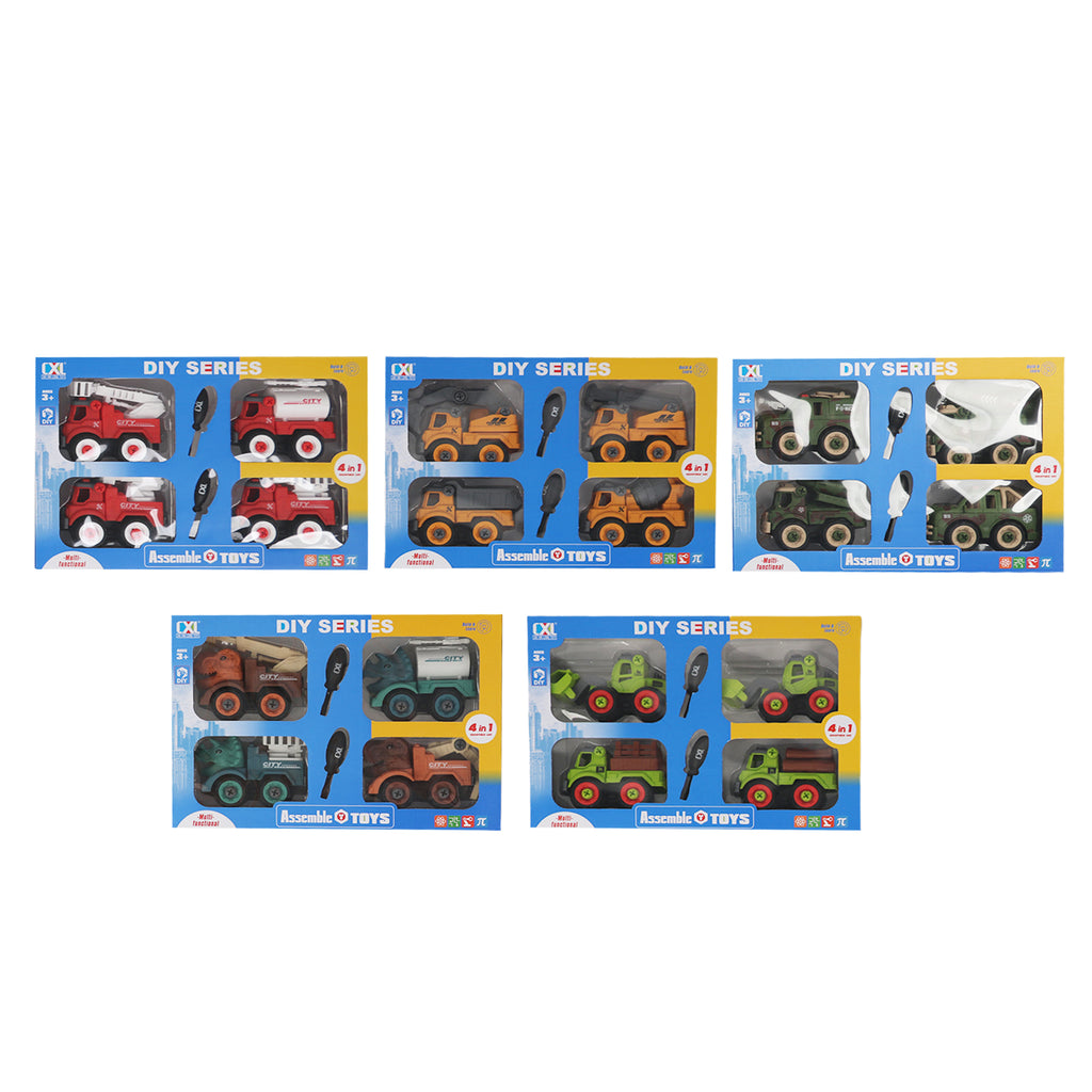Kids Educational DIY Assembly Construction Trucks Toy Screwdriver 20 Pcs Set