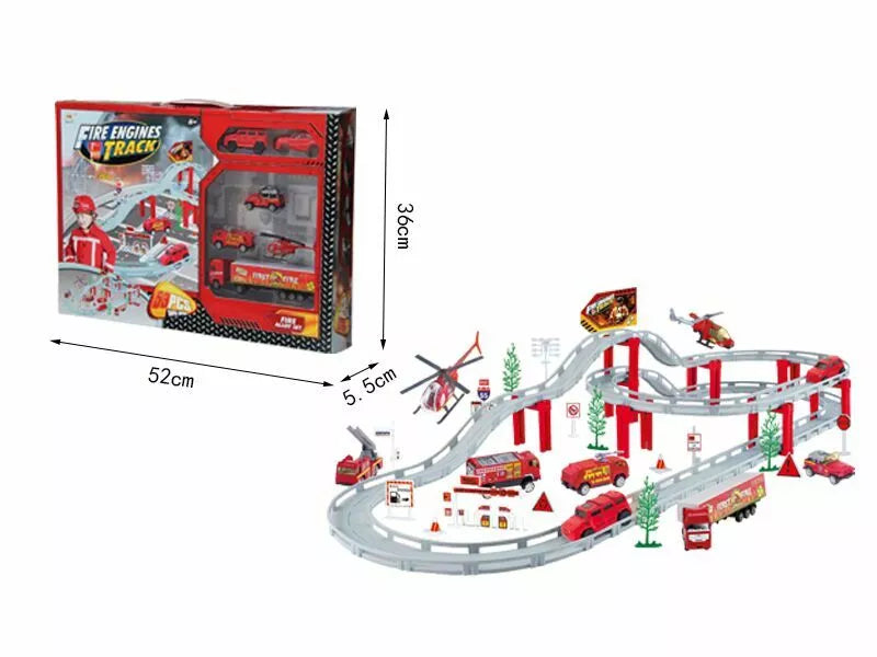 Fire Truck Set Fire Brigade Toy Set Fire Engine Fire Truck Car Truck 53 PCS