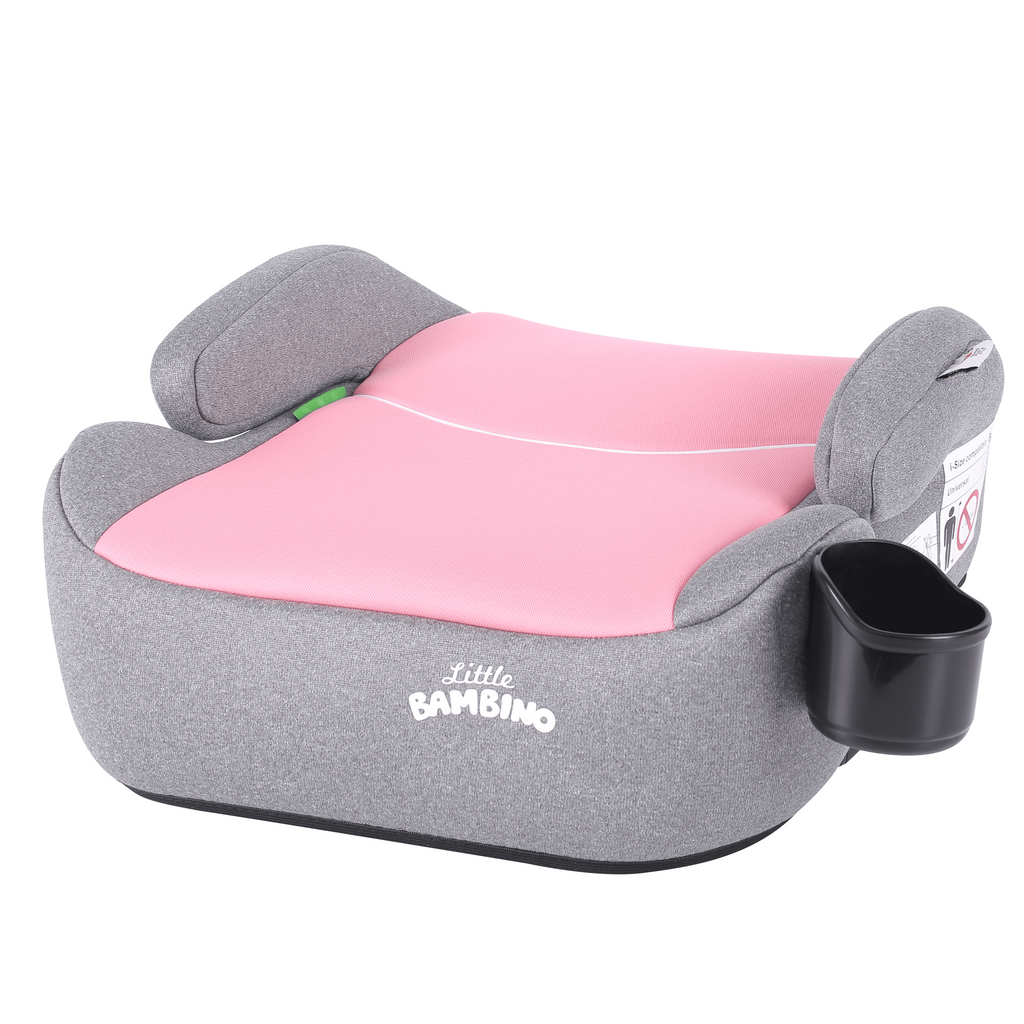 Children Booster Seat Universal Car Cushion ISOFIX 125-150cm 6-12Yrs Grey Pink