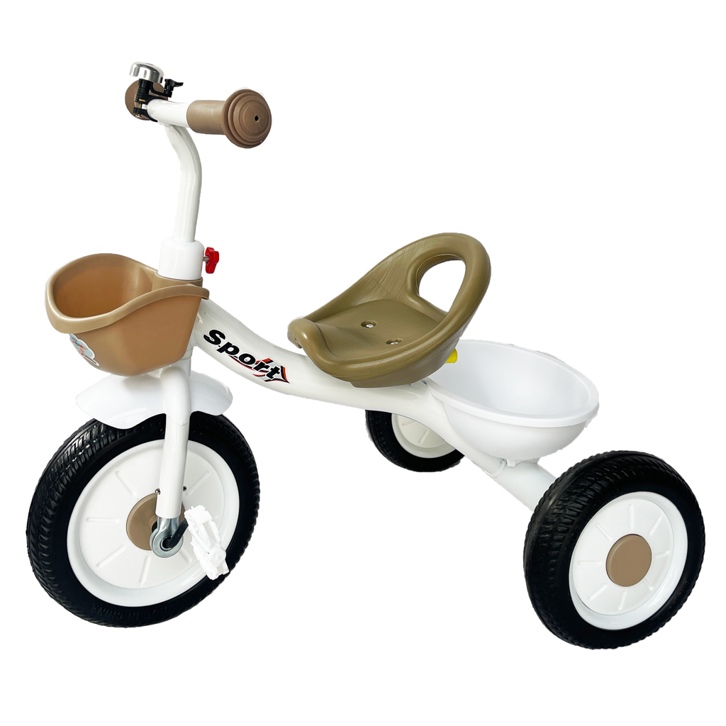 Trike for Children Tricycle 3 Wheels Bike Outdoor Suitable 2-6yrs White/Khaki
