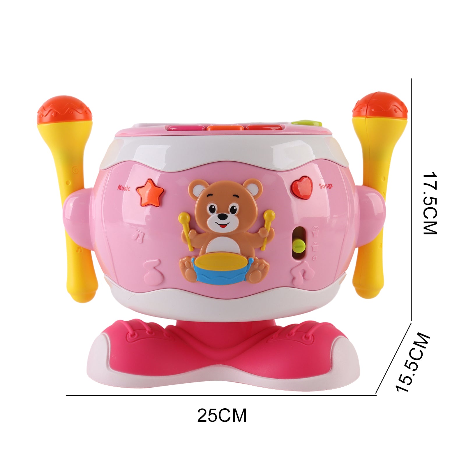Baby's Music Drum Rotating Educational Instrument Microphone Sing
